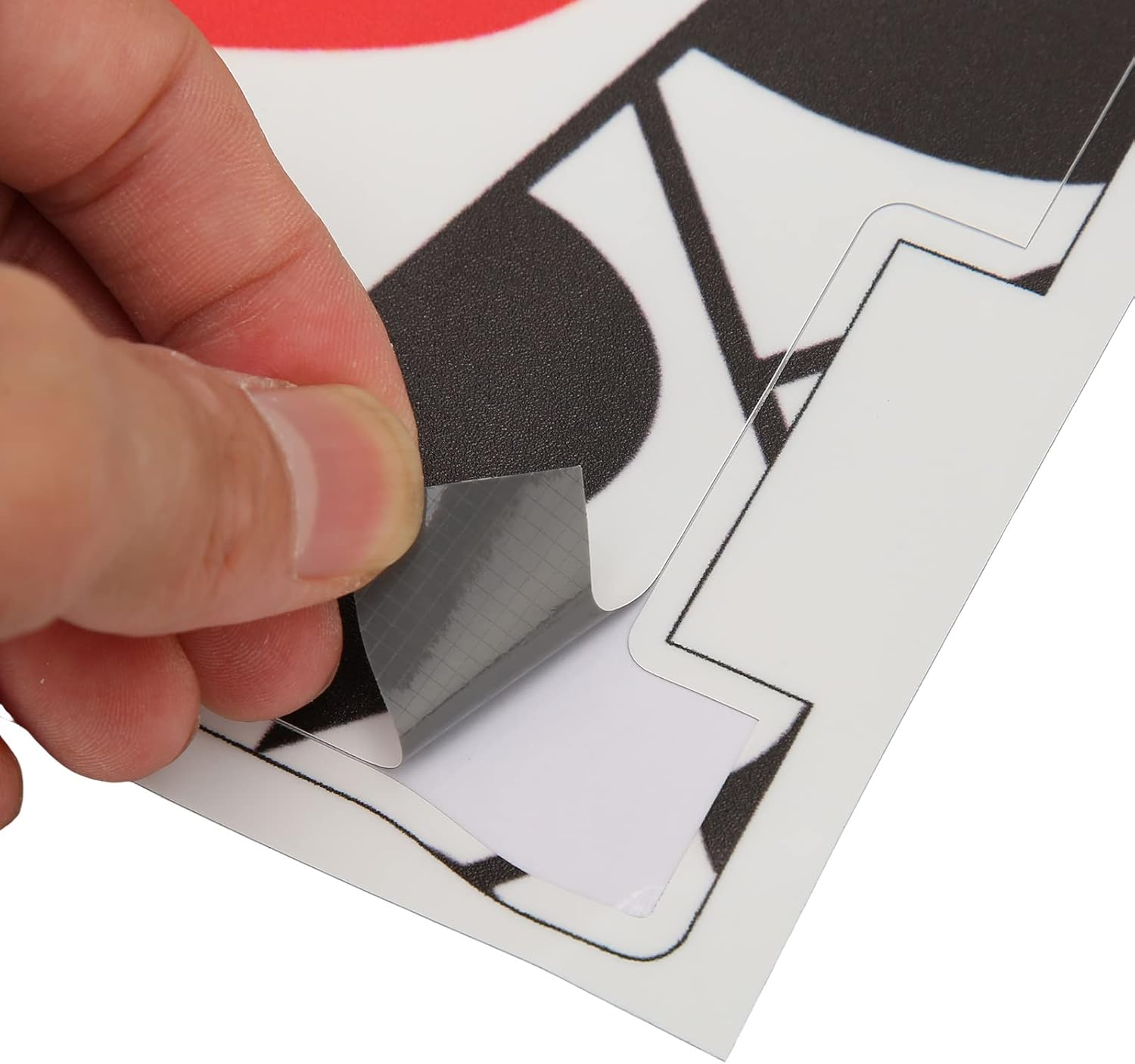 Skin Sticker for Steam Deck, Full Set Protective Skin Decal, PVC anti Fingerprint Scratch Resistant Dustproof Cartoon Protector Cover for Steamdeck Game Console (Black Red Trump Card)