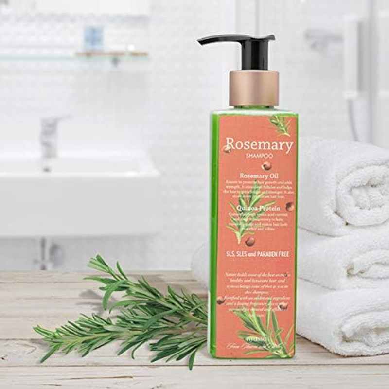 Nyassa Rosemary Shampoo. Fortified with Rosemary Essential Oil and Quinoa Protein.