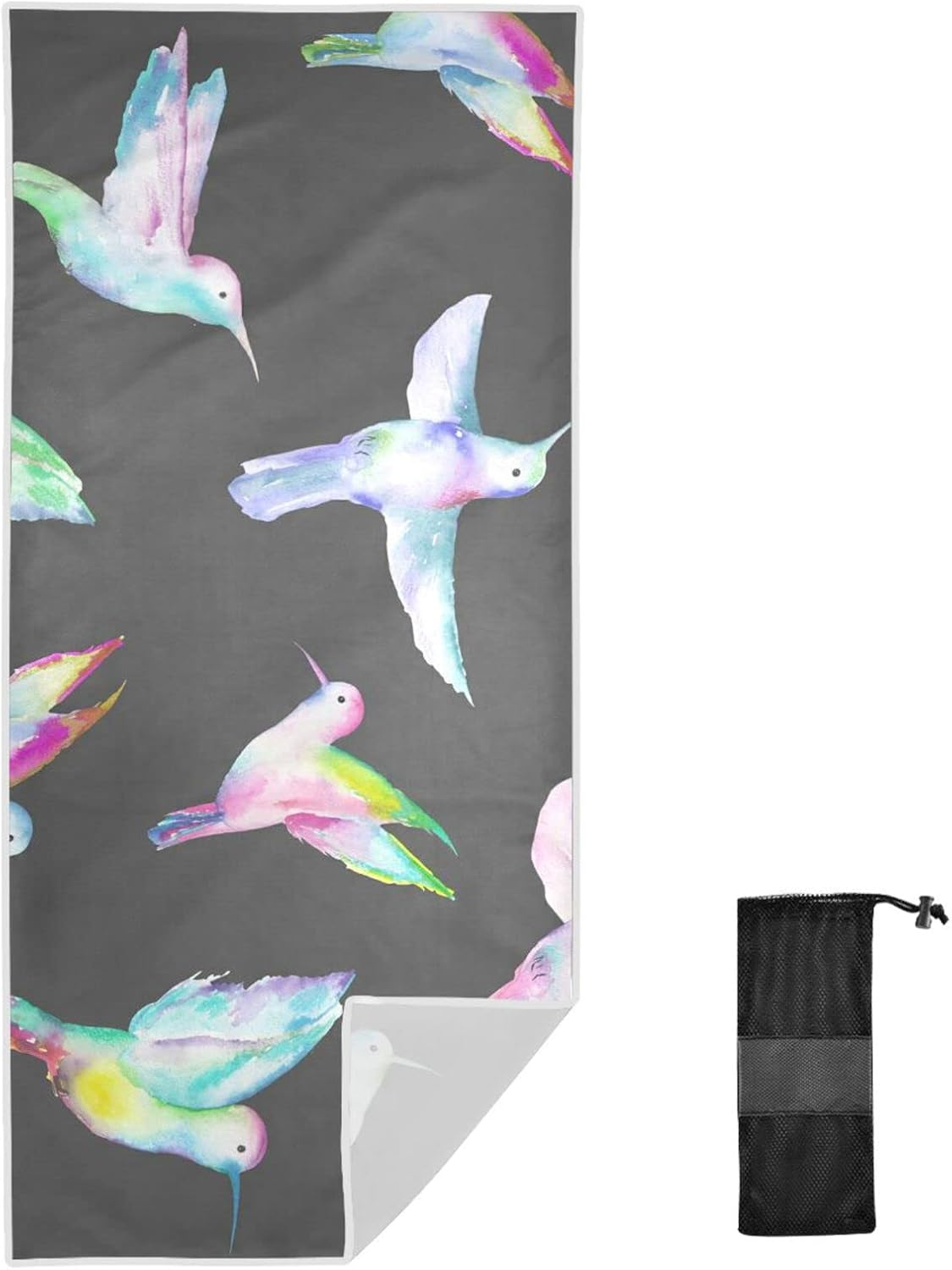 ODAWA Skulls Black Beach Towels Quick-Dry Super Absorbent Beach Blanket Pool Travel Swimming Bath Shower Towel