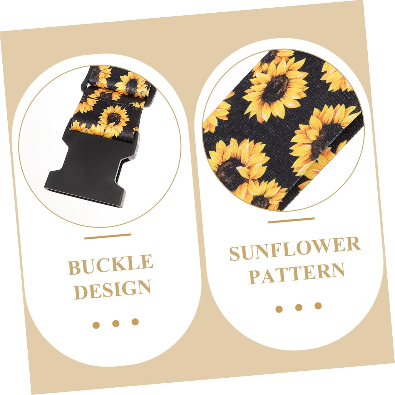 BESTYASH 5Pcs Luggage Belt Buckle Strap Adjustable Suitcase Belt for Travel Bag Cargo Tie down Strap Lashing image number 5