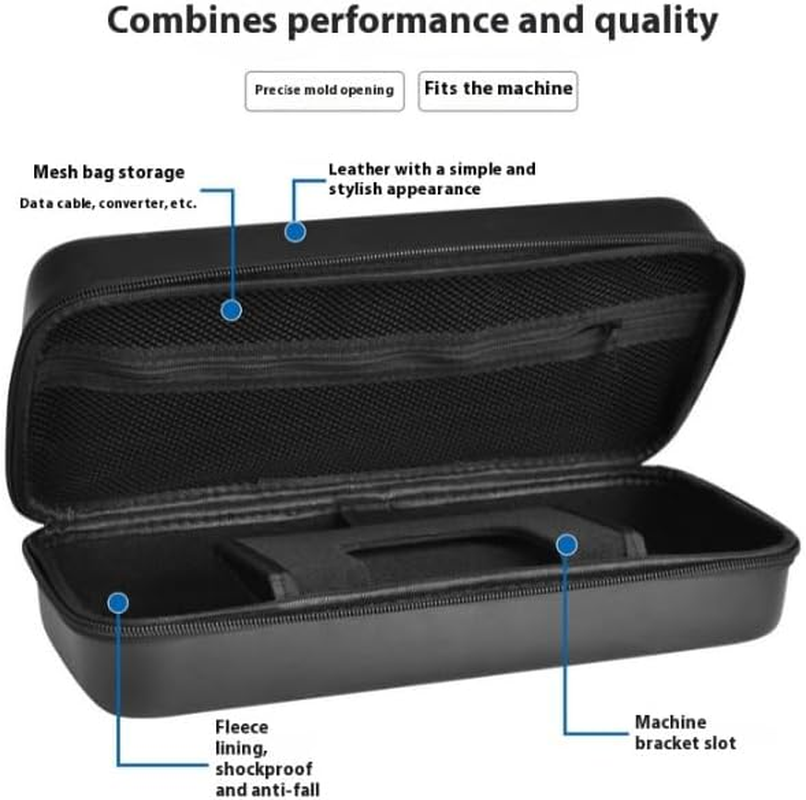 Coyktonty Hard Carrying Case for Lenovo Legion Go S,Protector for Lenovo Legion Go S Gaming Handheld, Black/Double Pocket/Large Capacity