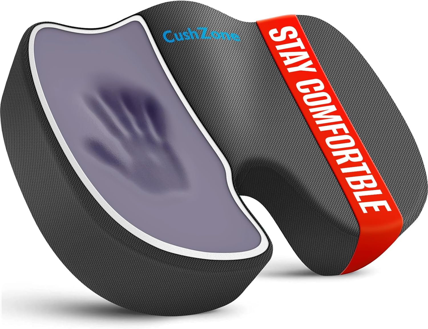 Seat Cushion, Office Chair Cushions, Car Seat Cushion, Non-Slip Sciatica & Back Coccyx Tailbone Pain Relief Chair Pad, Memory Foam Butt Pillow for Computer Desk, Wheelchair, Driving (Grey) image number 1