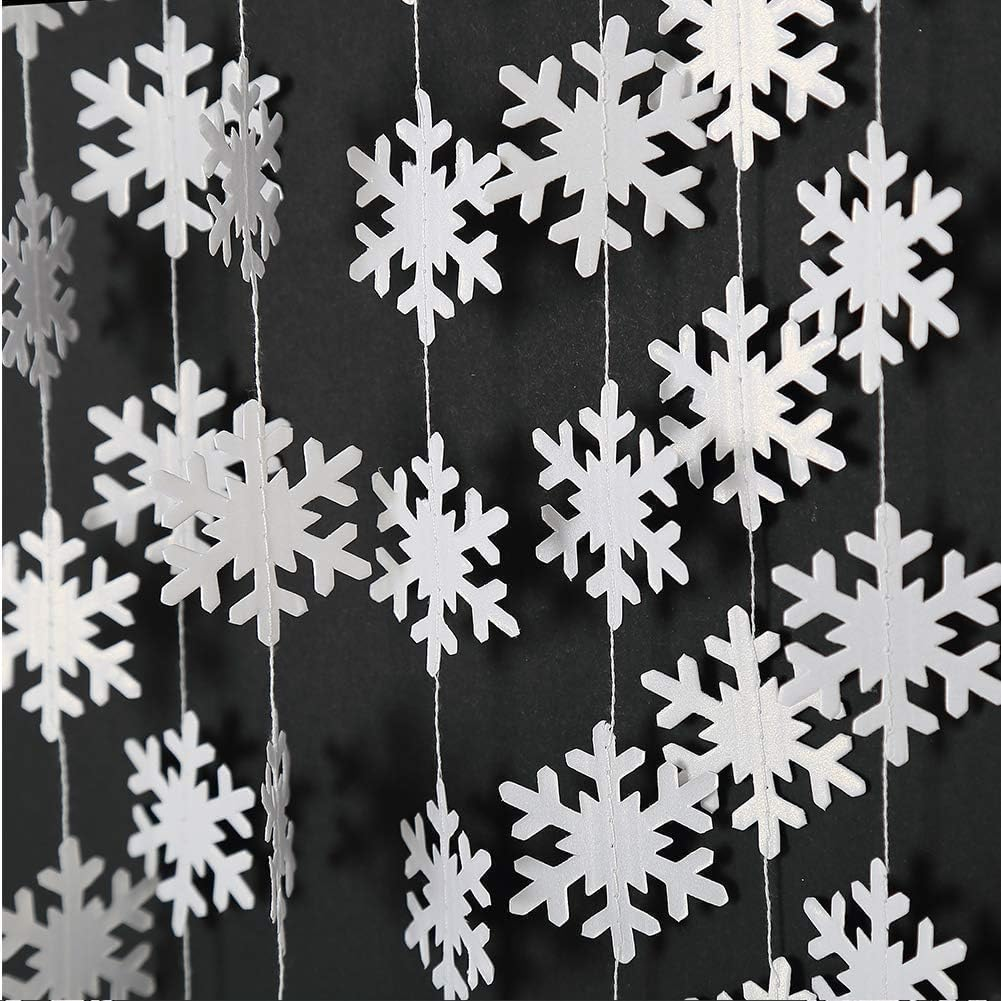 Cheerland Snowflake Garland for Party Decoration Kit Pearl White Snowflake Garland Kit image number 5