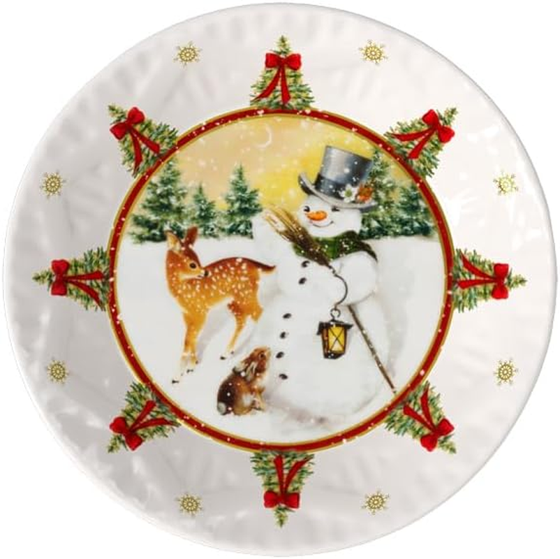 Villeroy & Boch - Toy'S Fantasy Small Porcelain Christmas Bowl, Serving Bowl with Snowman and Animals, Ceramic Bowl, Christmas Plate Deep image number 4