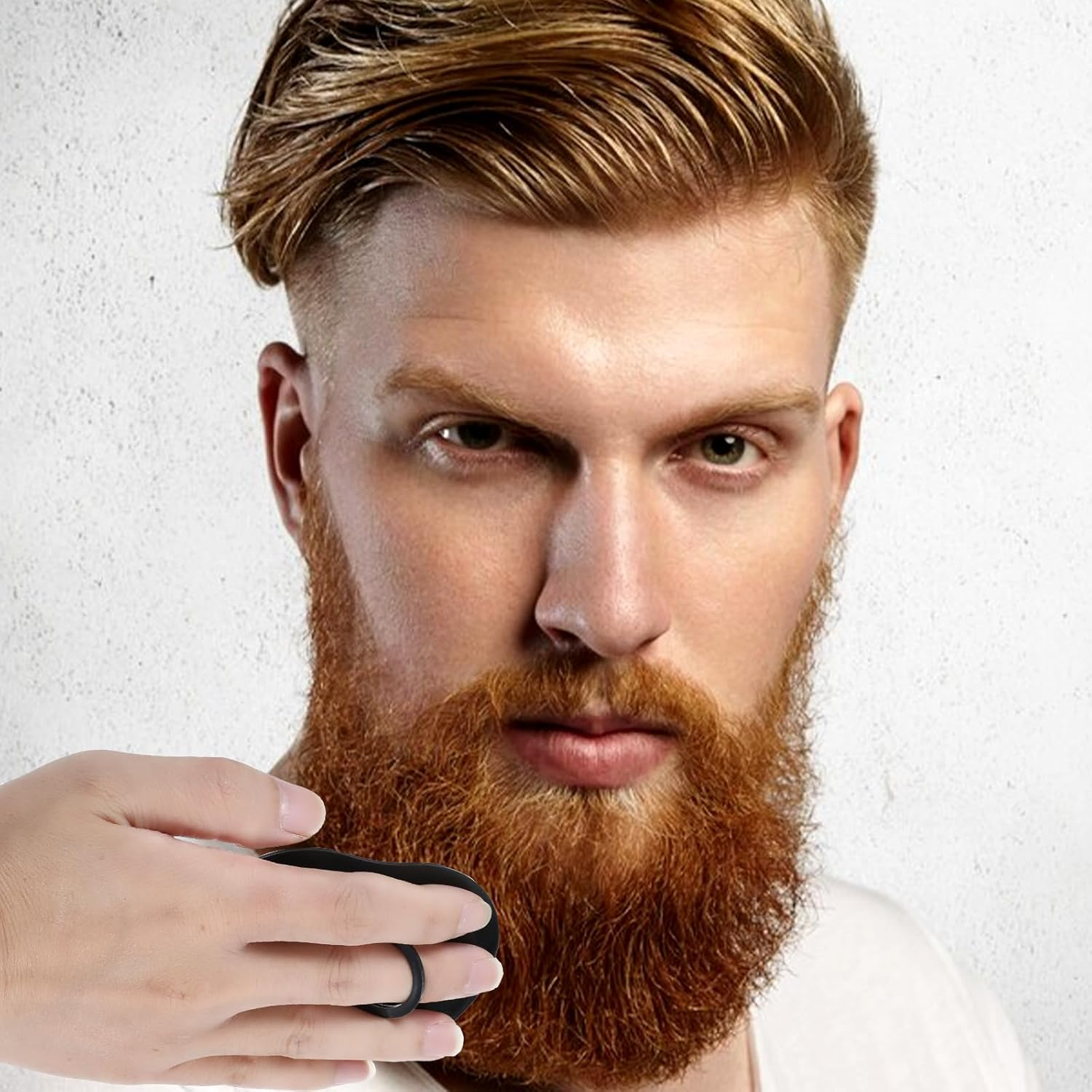 Thinp 6 Packs Palm Combs for Men,Portable Pocket Brush Soft Pocket Combs for Men Plastic Finger Brush for Hair Shampoo Pocket Comb Massage Pocket Combs for Men Women Home Travel Use (Black)