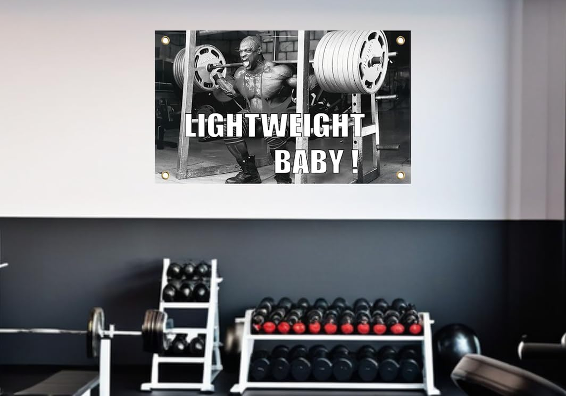 3X5 Feet Ronnie Coleman Lightweight Flag with Four Brass Grommets - Inspire Your Workout with This Flag - Inspirational Stay Motivated with Cool Motivation Art - Fitness Wall Decor for Gym