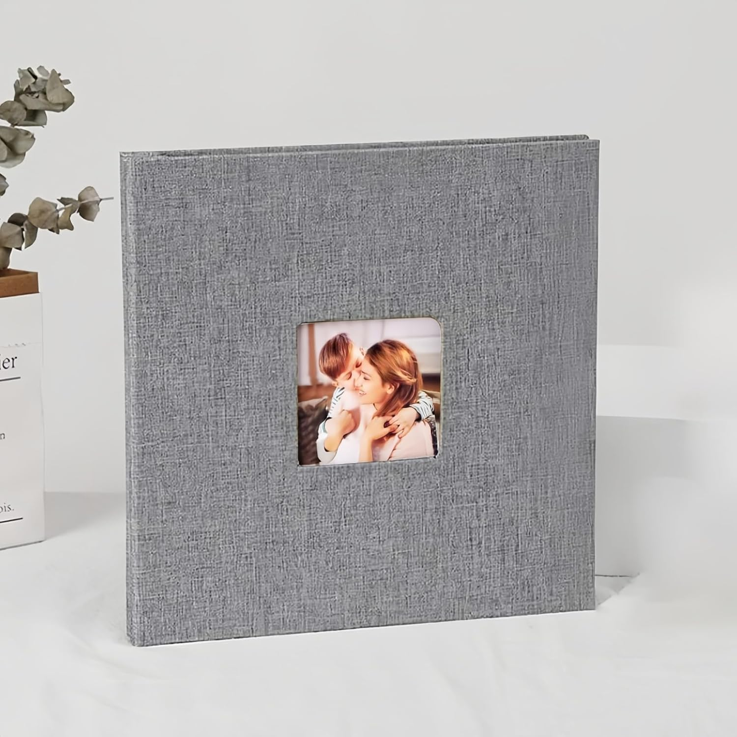 Photo Album, 40 Pages Self Adhesive Photo Book, 11X10.6 Inches,Diy Scrapbook Album for Baby Family Wedding Anniversary Vacation Pictures 11X10.6 Inches (Grey) image number 2