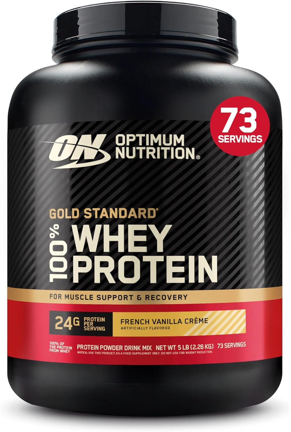 Optimum Nutrition Gold Standard 100% Whey Protein Powder, French Vanilla Creme, 2.27 Kilograms image number 3