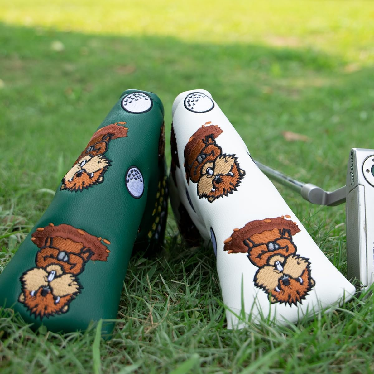 Barudan Golf Putter Head Cover Magnetic Blade Putter Cover Headcover image number 6