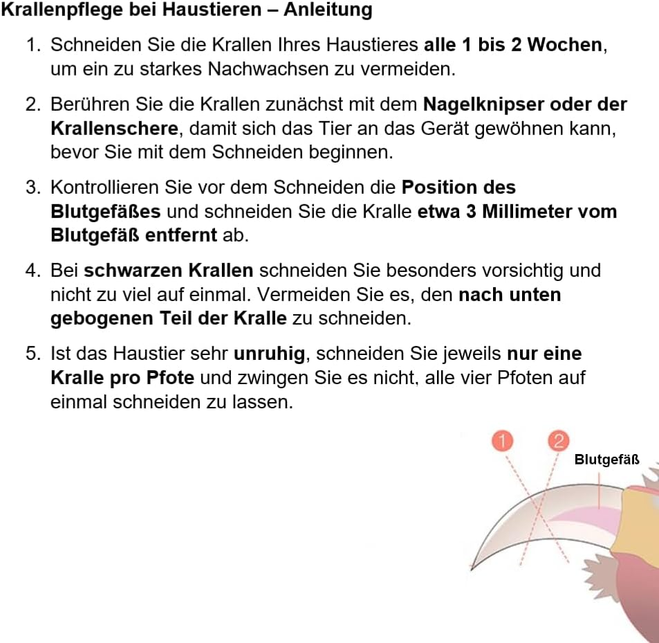 Votoka Nail Clippers for Dogs and Cats, Stainless Steel Nail Clippers with Safety Protection, Red/Black, with Nail File, Claw Care Tool image number 2