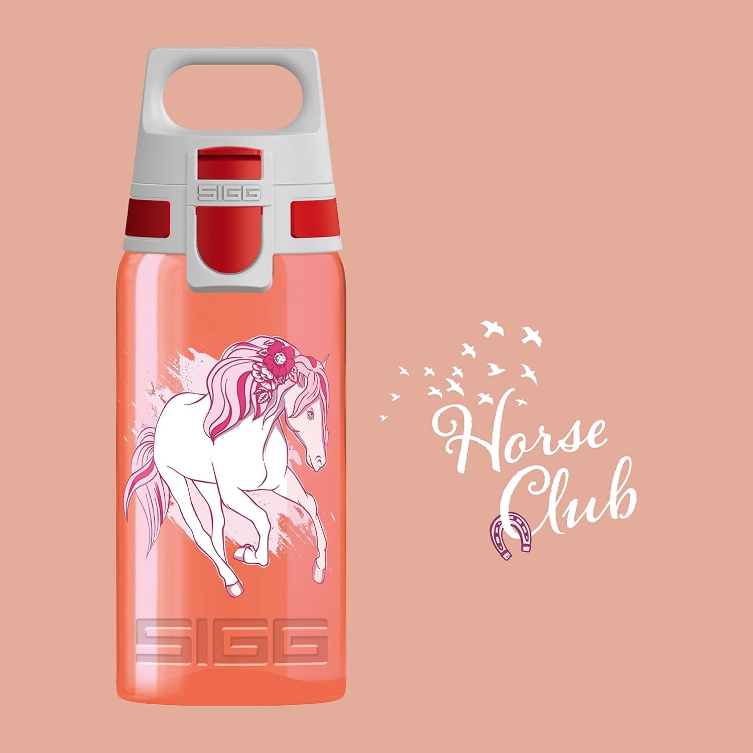 Sigg - Kids Water Bottle - Viva One Horse Club - Leak-Proof Lid - Dishwasher - Bpa Free - Sport and Bike - One Hand Children'S Drink Bottle - 17 Oz - 3 Girls Way image number 2