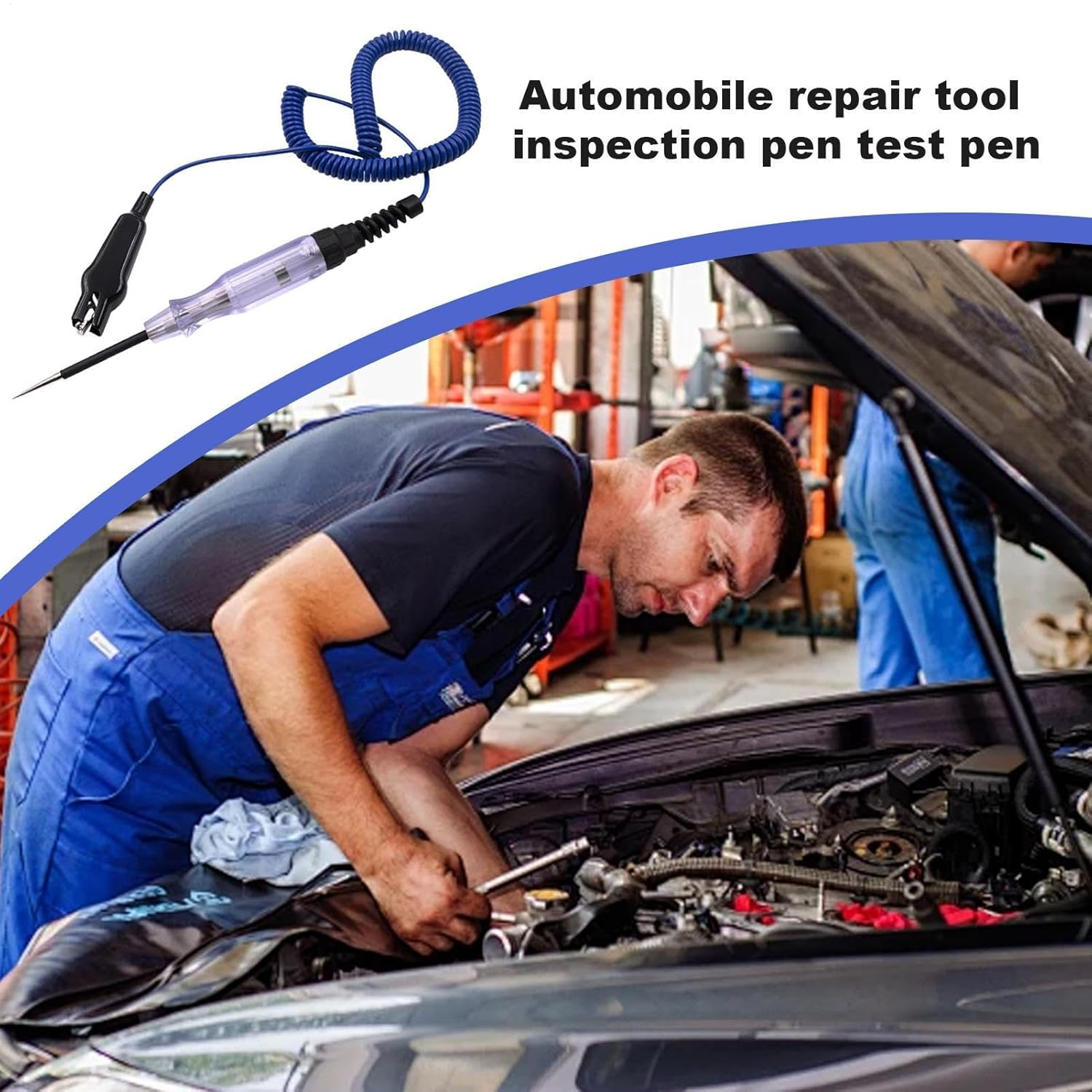 Test Light Automotive | Voltage Circuit Tester Heavy Duty 6-24V Test Light | Fuse Pen with Extended Spring Wire Probe Electric Tool for Truck image number 4