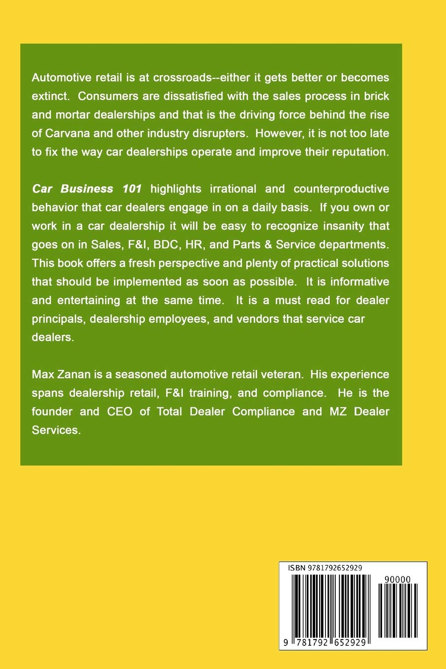 Car Business 101: #Crazyshitcardealersdo: 2