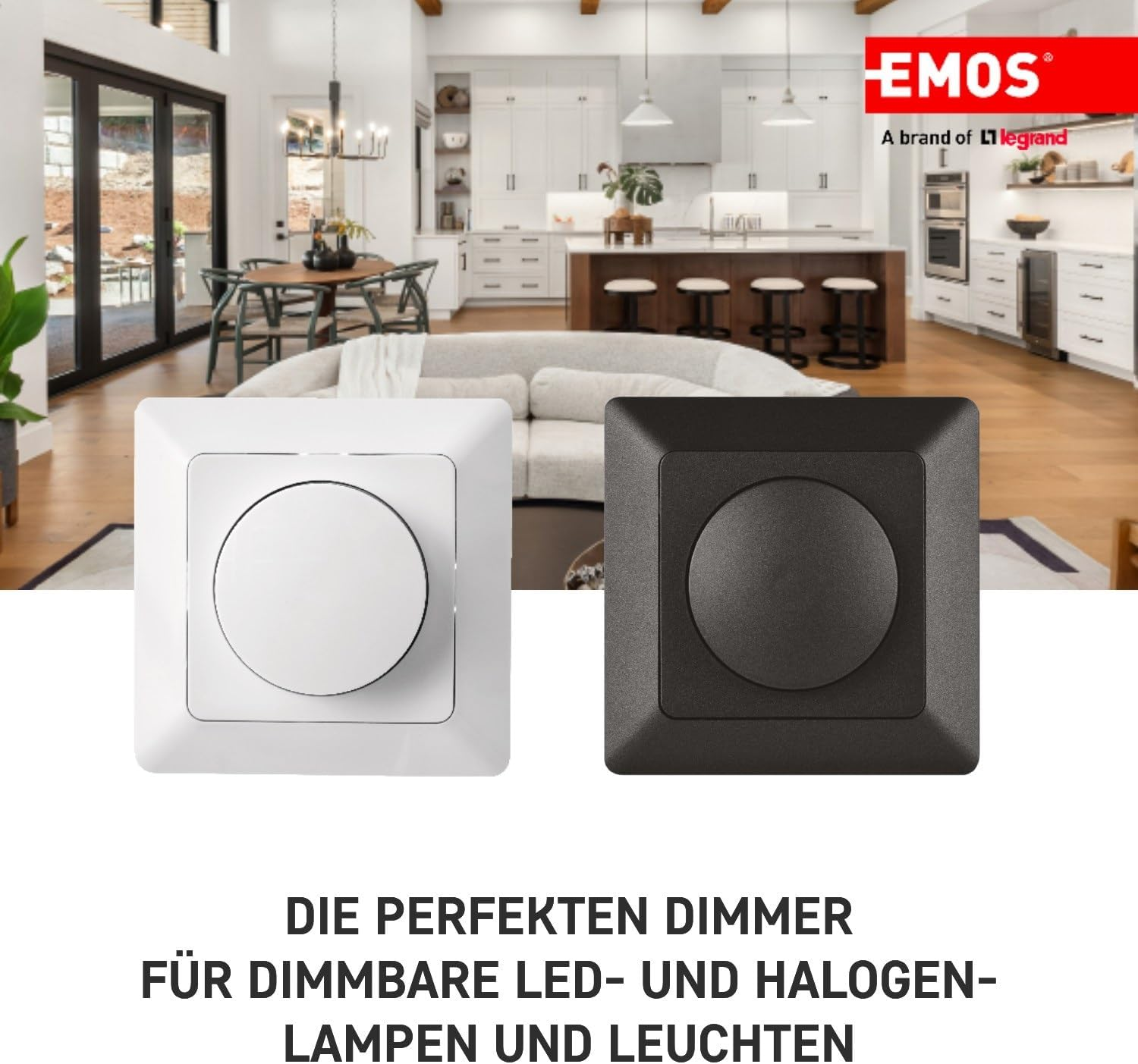 EMOS - Dimmable Spot LED Lamp, MR16, GU10 Socket - 7W Replacement for 60W Halogen Lamp - Continuous Dimming - Brightness 800 Lm, Warm White 3000 K - 25000 H Life, CRI Min. 80, 100&deg; Beam Angle image number 2