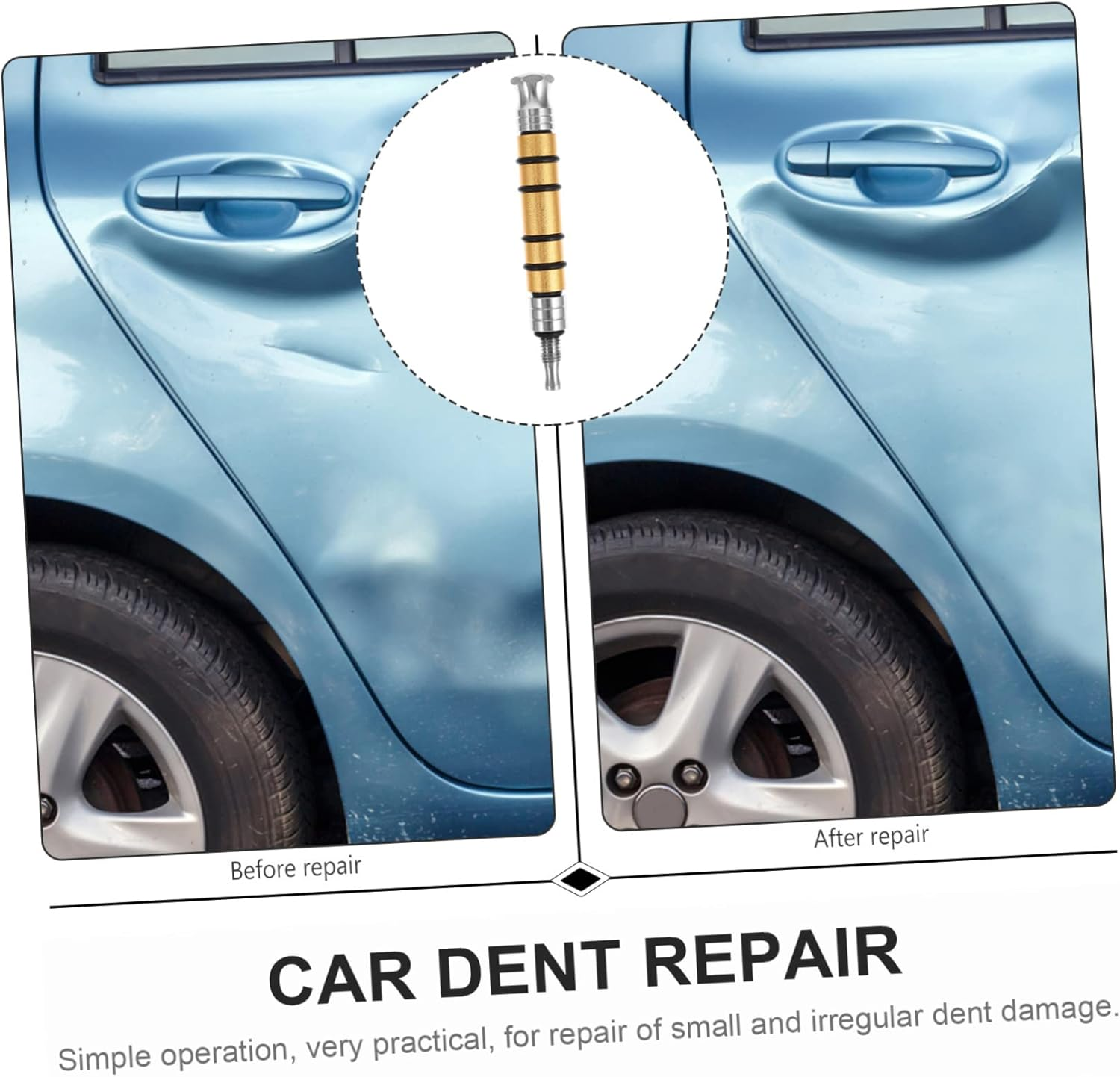 Mobestech 3Pcs DIY Metal Tap down Pen for Automotive Surface Repair Dent Removal Tool Scratch Fixer for Car Body Repair Small Dent Remover Tool image number 2