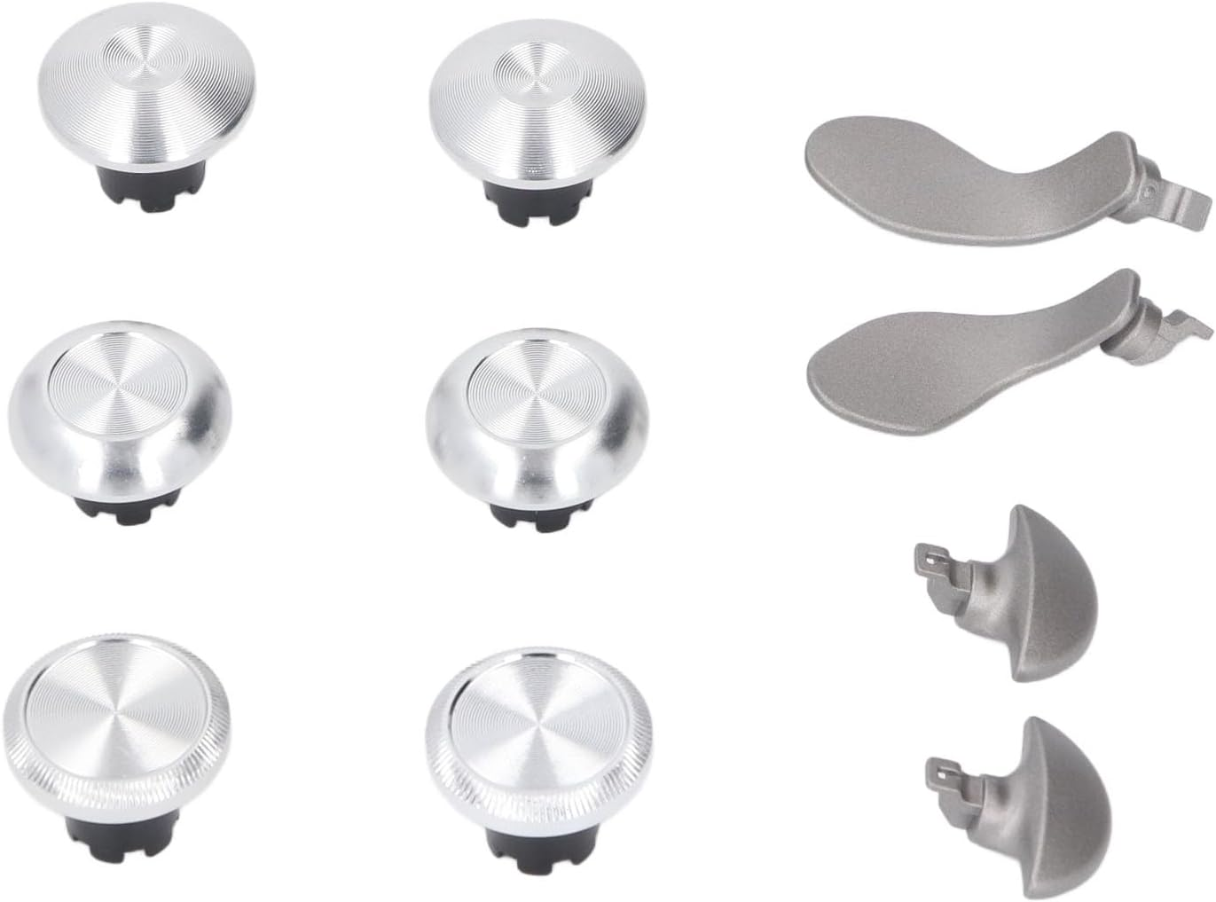 Metal Thumbsticks for PS 5 Edge Controller, 6Pcs Metal Joystick Caps + 4Pcs Metal Back Paddles, Interchangeable Analog Stick Joystick Caps with Paddles for PS 5 Edge Controller