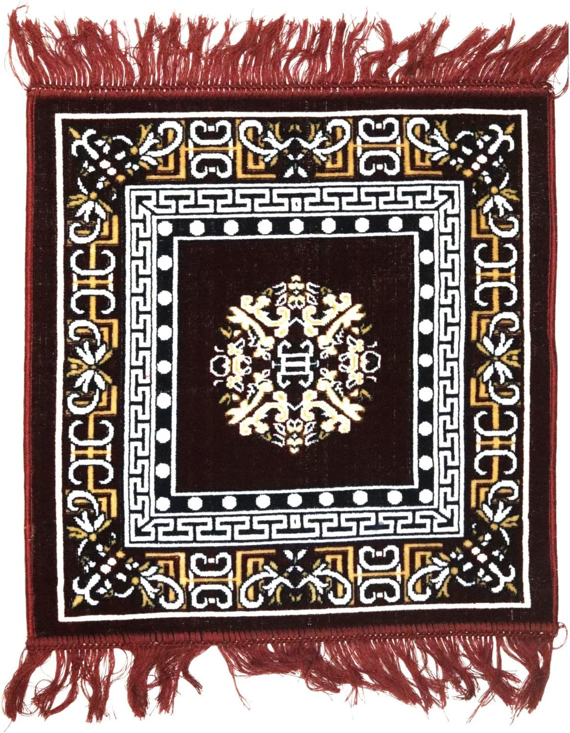 ASHIRWAD Puja Aasan Velvet Wool Pooja Aassan Meditation Cloth Rug Mat Aasanam Rug Mattress (Maroon-3)