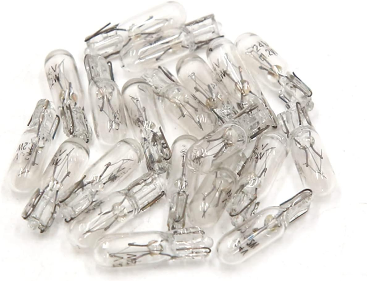 Uxcell 20Pcs T5 24V 1.2W Yellow Dashboard Gauge Bulb Instrument Light Interior Low Voltage Light Bulbs Universal Replacement image number 3