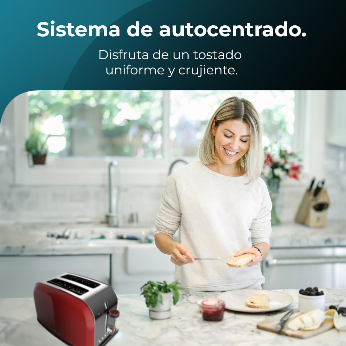 Cecotec Vertical Toaster Toastin' Time 850 Red Lite, 850W, Capacity for 2 Slices of Bread, Wide Slot, Stainless Steel, Preset Functions for Convenience, Customizable Toast Control