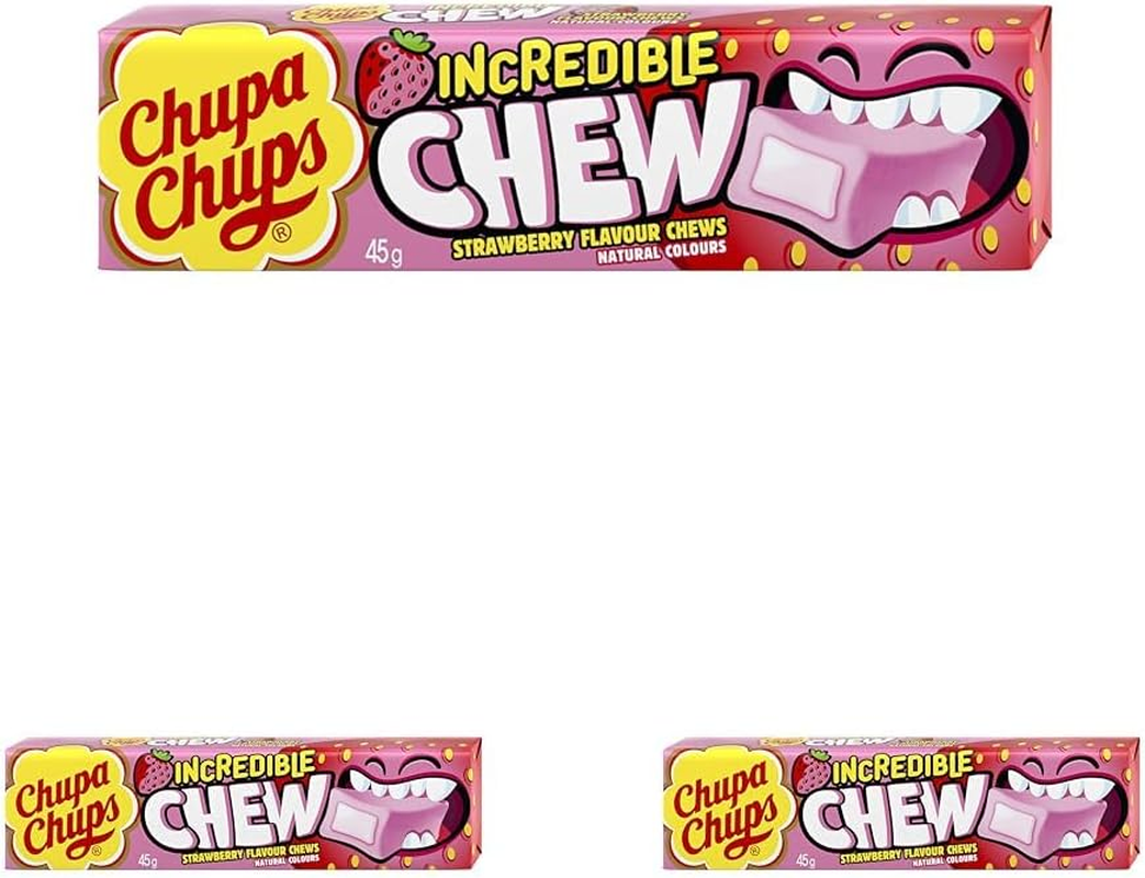 Chupa Chups Incredible Chew, Strawberry, 45 G image number 4