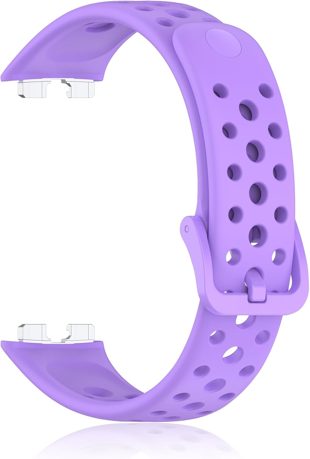 Dhwgang Silicone Strap Compatible with Huawei Band 10 9 8 Wristband, Sporty, Soft, Ventilation Hole Design, Smartwatch Replacement Bands - Gray image number 3