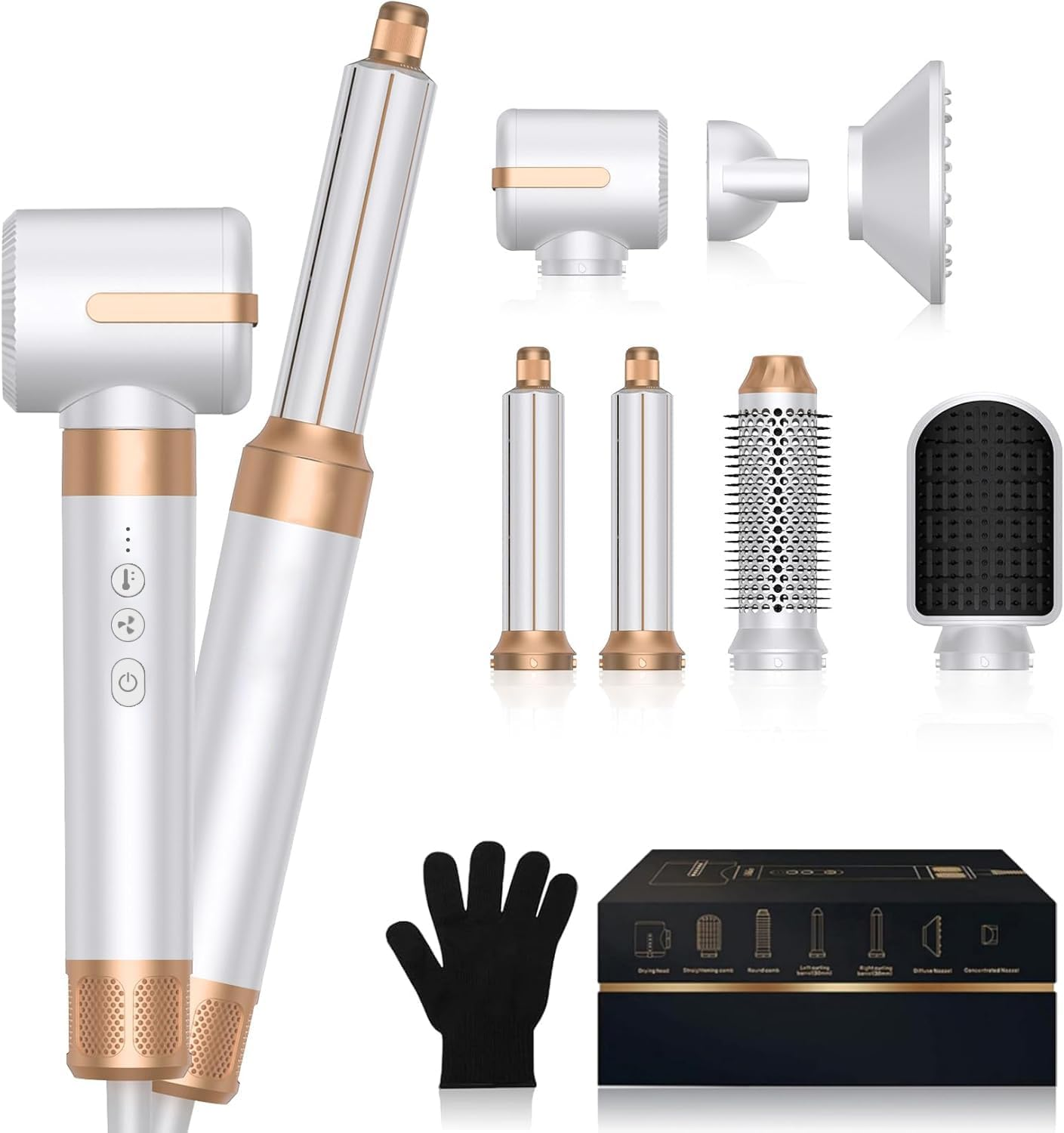 110000 RPM Hair Dryer Brush 7 in 1,Hot Air Hair Styler for Curly Straight & Twisted Hair,Professional Ionic Blow Dryer for Salon-Quality Styling image number 5