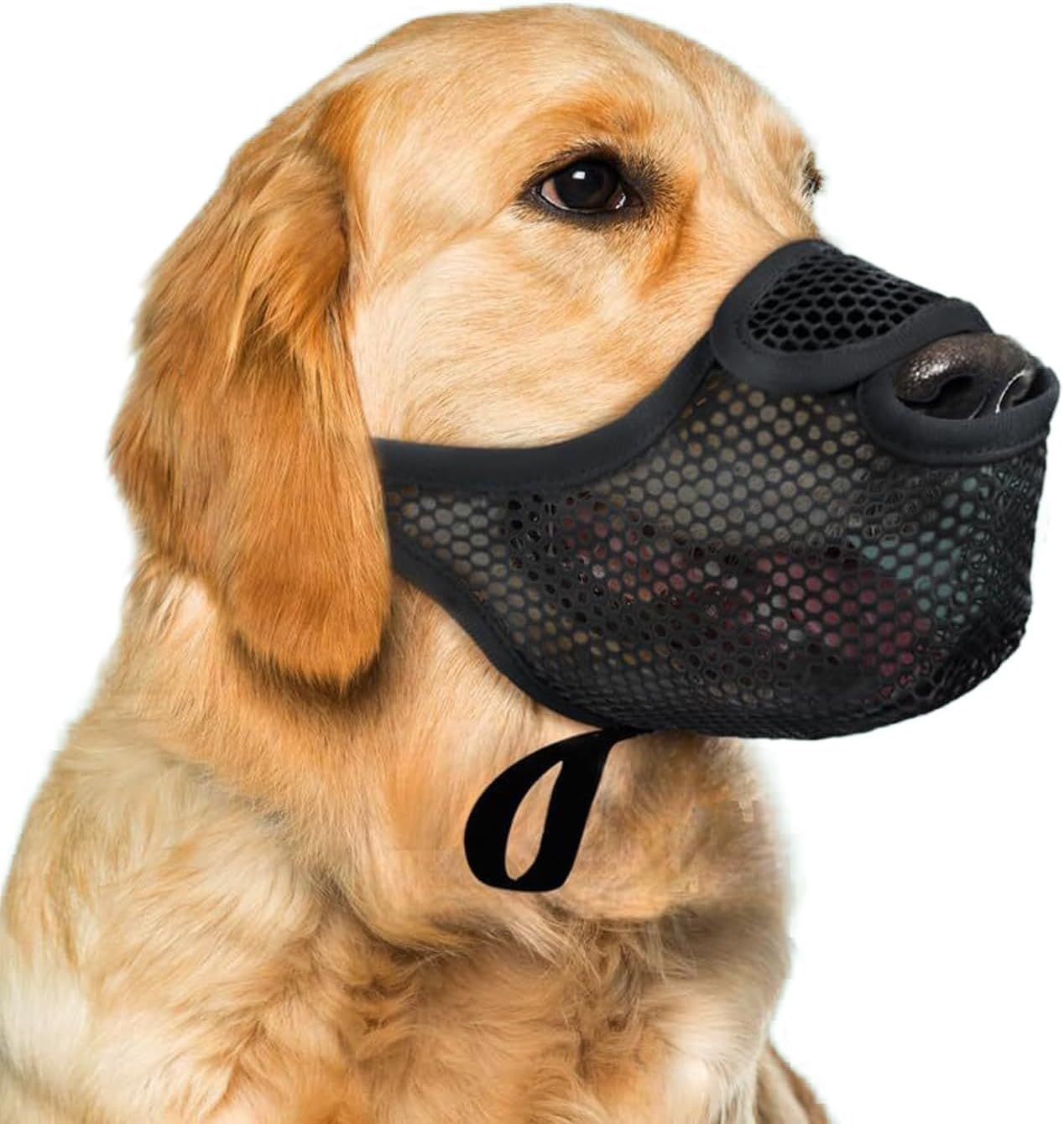 Dog Muzzle for Large Medium Small Dogs,Breathable Air Mesh Muzzle for Dog to Prevent Biting Chewing Licking Eating,Soft Dog Muzzle with Front Opening Design for Drinking Panting (S) image number 3