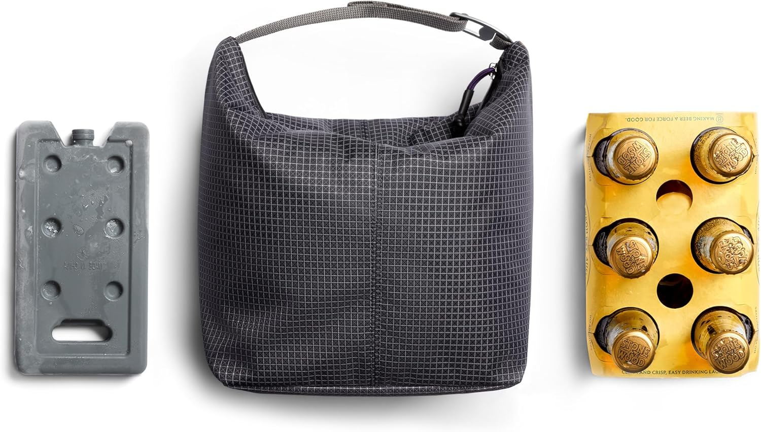 Bellroy Lite Cooler Caddy (10 Liter Insulated Soft Cooler Bag with Waterproof Lining, Built-In Bottle Opener, Folds Away Flat When Empty) - Arcadegray image number 5