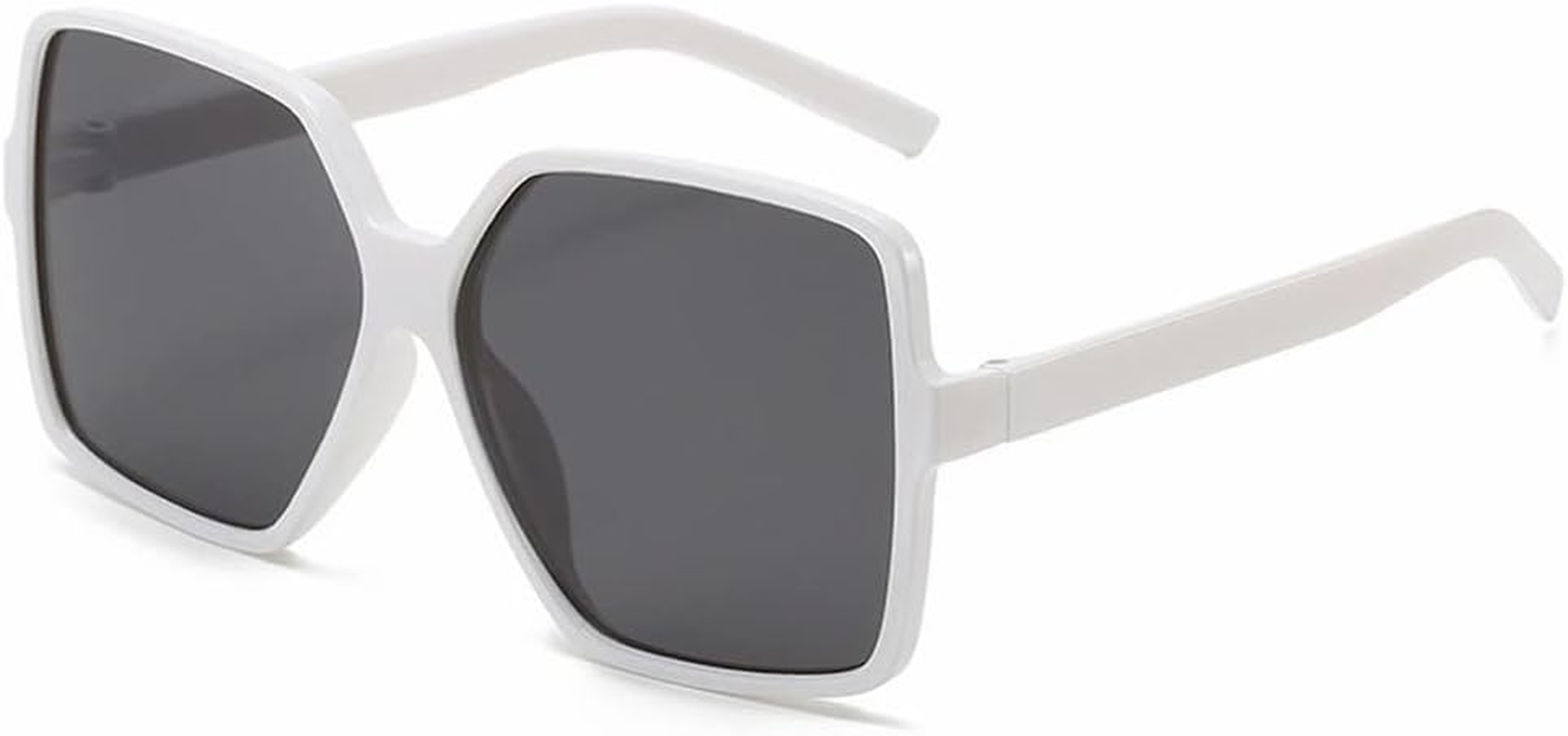 Square Oversized Sunglasses Women Big Frame Sun Glasses Female Mirror Gradient Hip Hop Shades - C1 Black-Gray image number 3