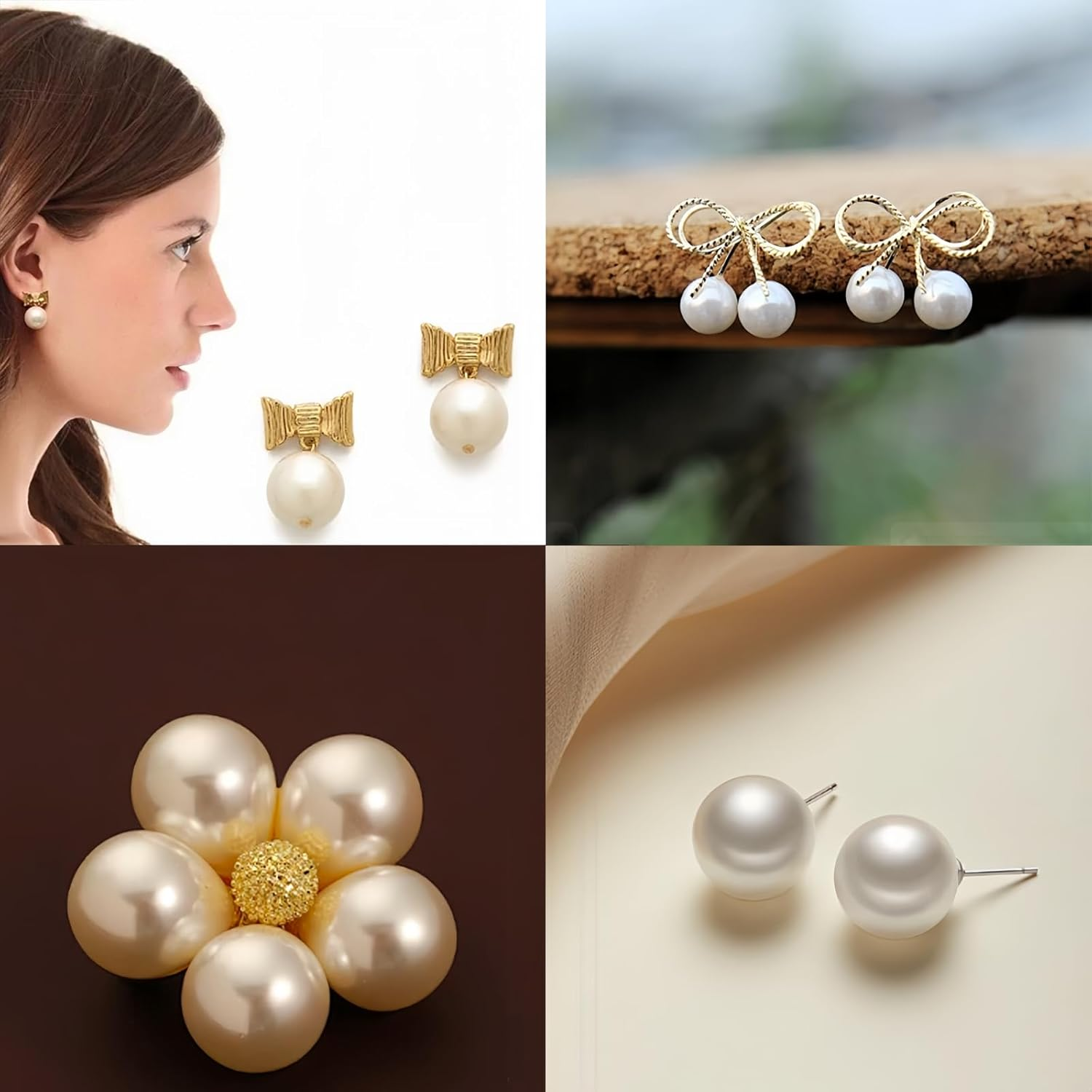 Round Pearls Beads, 600Pcs Pearls 8Mm Beige ABS Imitation Pearl Beads for Jewelry Making, Crafts, Decoration and Vase Filler image number 2