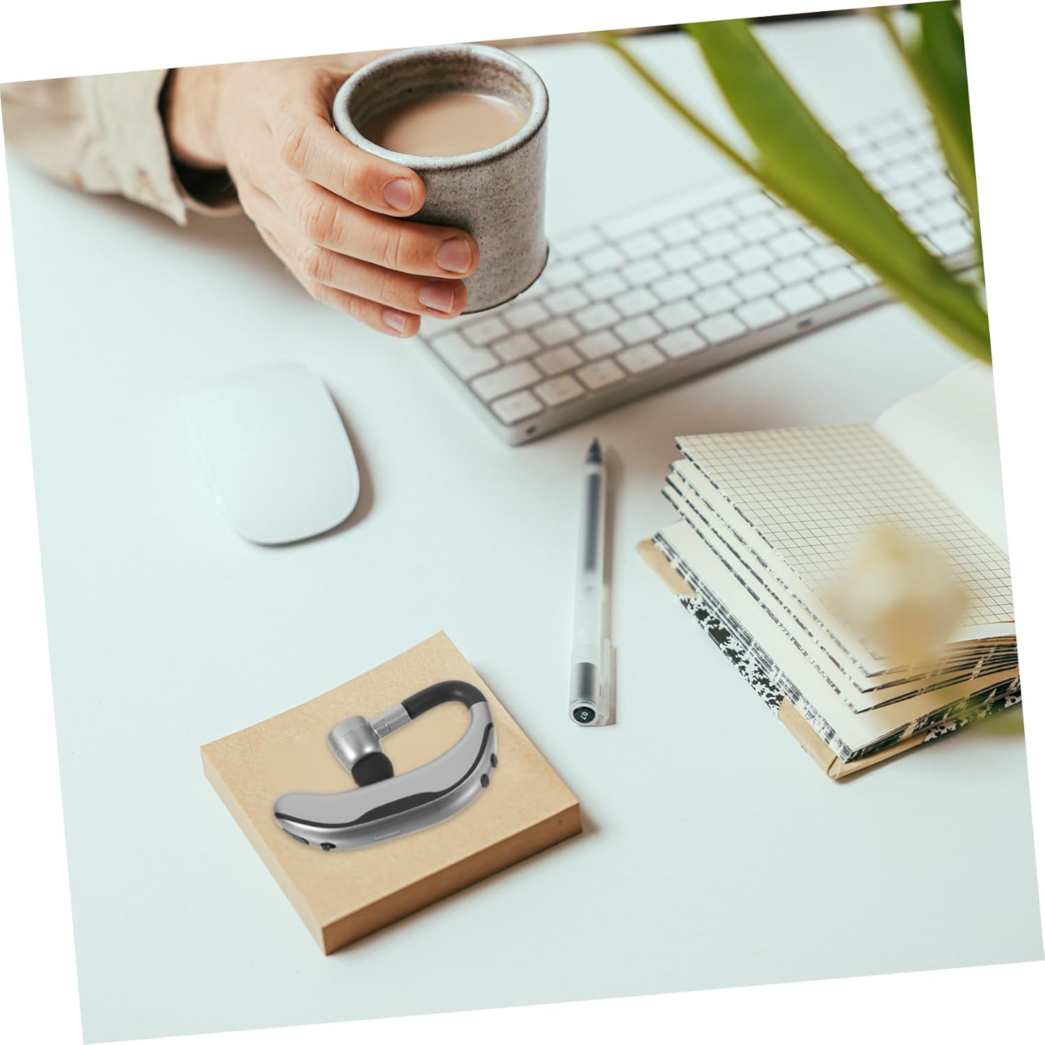 OKUMEYR Single Headphone Headband Wireless Earbuds for Sports Headset for Smartphones Lightweight image number 1