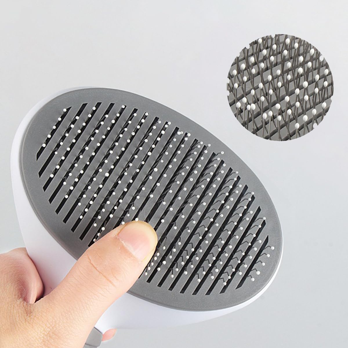 CENPEK Cat Grooming Brush with Release Button, Self Cleaning Slicker Brush for Shedding, Pet Massage Tool for Short or Long Hair Cats