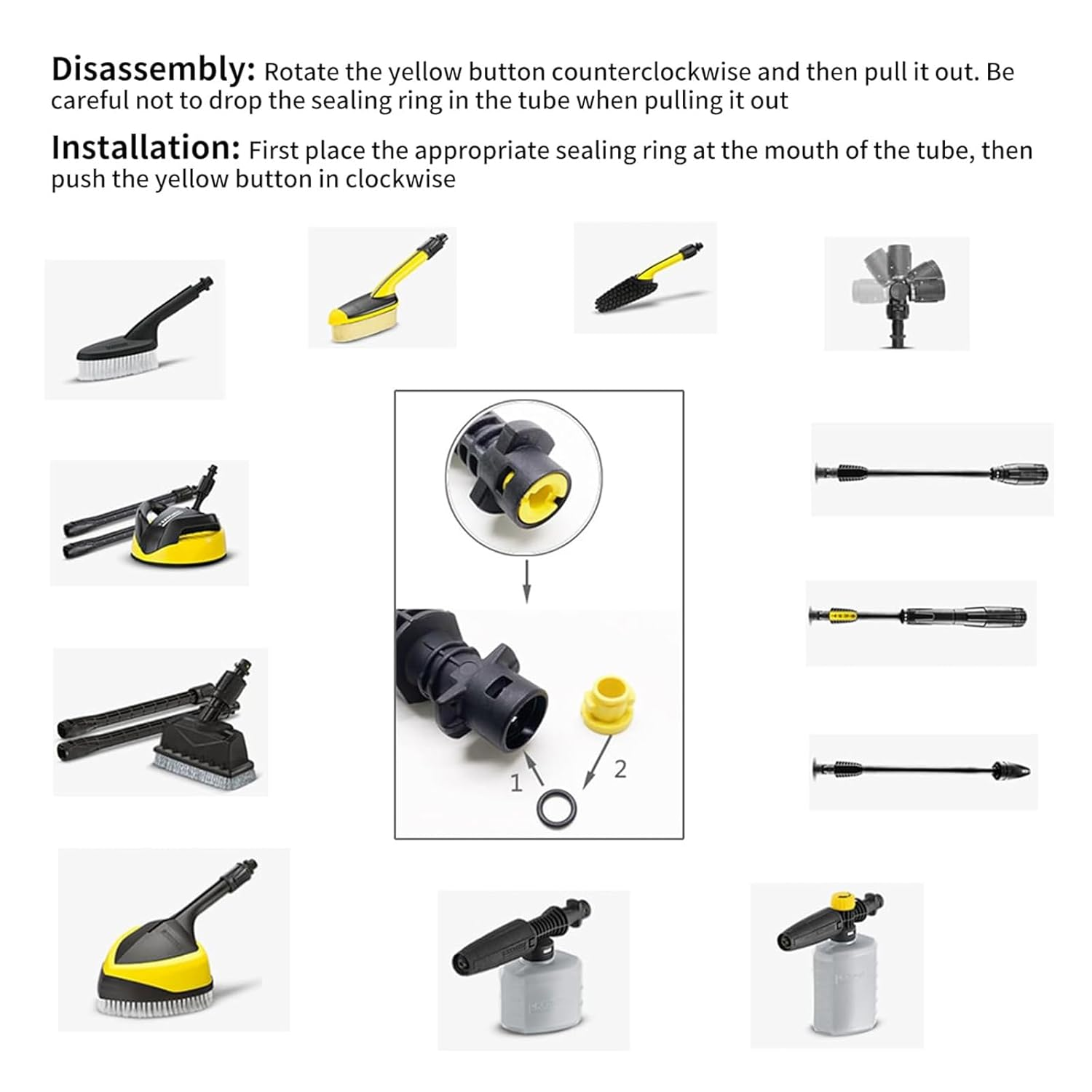 Zalizr 20 Pcs O-Ring Set Compatible with Karcher K2 K3 K4 K5 K6 K7 Lance Hose Nozzle, Rubber Seal Replacement for 2.640-729.0, Pressure Washer Spare Accessories image number 5