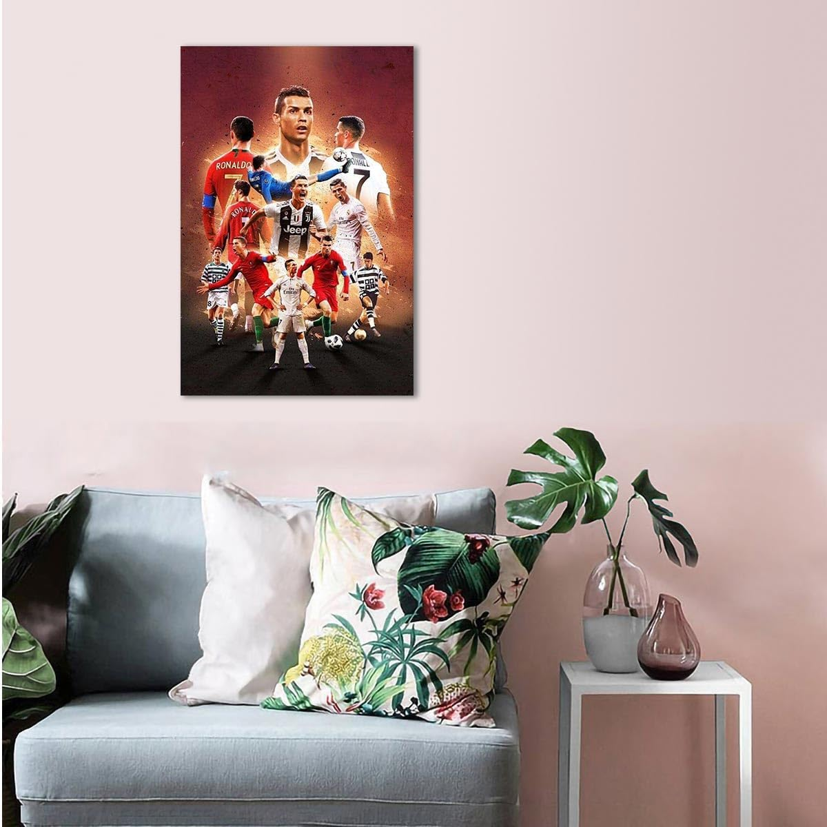 Cr7 Cristiano Ronaldo Footballer Wall Art Posters Canvas Art Poster Print Picture Living Room Mural Bedroom Decoration Painting Fashion Wall Decor for Gym Football Club Fan Gift Unframe 12X18Inch image number 4