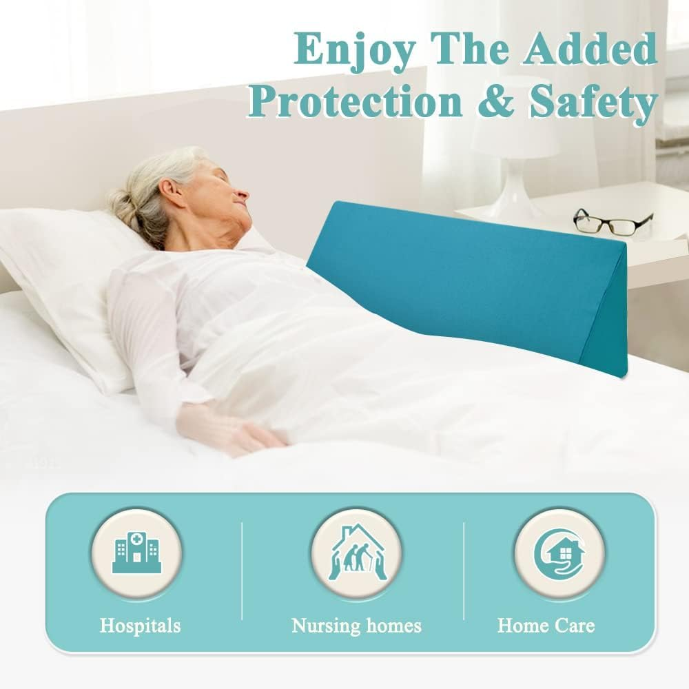 Bed Rails Foam Bolsters Bed Guard Rails for Elderly Adults Bed Railing Foam Safety Bed Side Rails Pads for Seniors Hospital Bedrail Foam Roll Control Bolster Medical Wedge Cushions Bed Bumper (1 Pcs) image number 3
