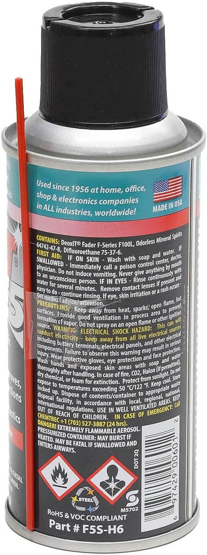 Hosa Caig Deoxit Faderlube 5% Spray, 5 Oz image number 5