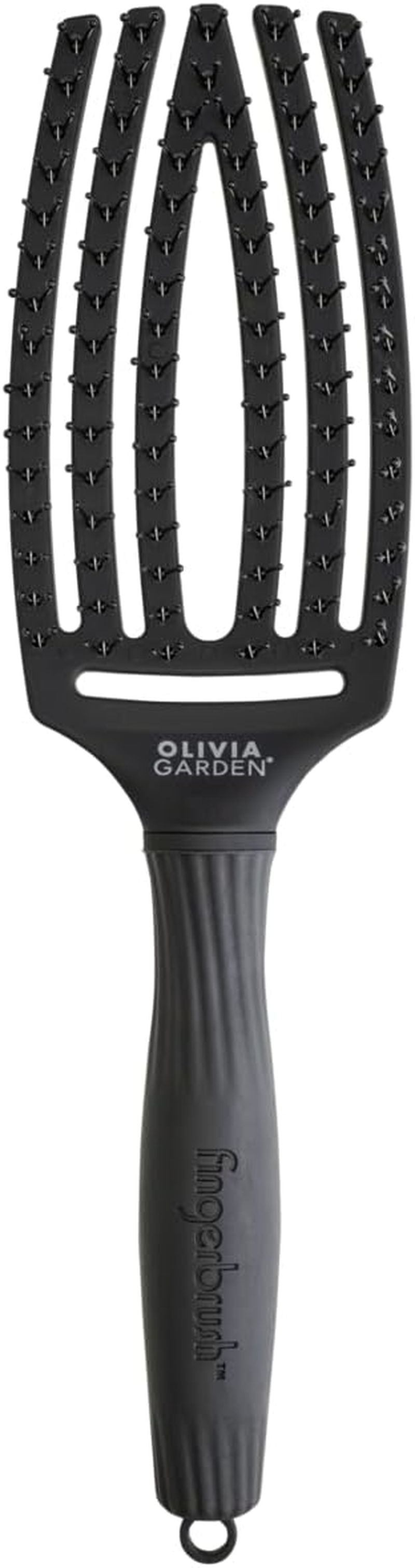 Olivia Garden - Fingerbrush Care Iconic Double Bristles Black M image number 3