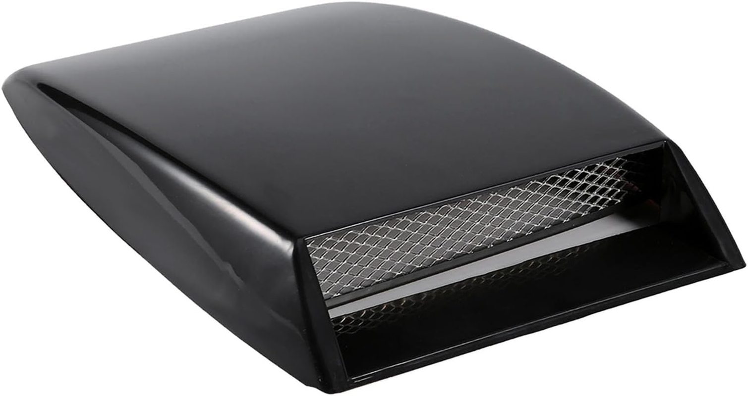 Car Hood Vent Sticker in ABS Material, Airflow Intake Scoop Design for Customized Look, Self-Adhesive Installation, Black