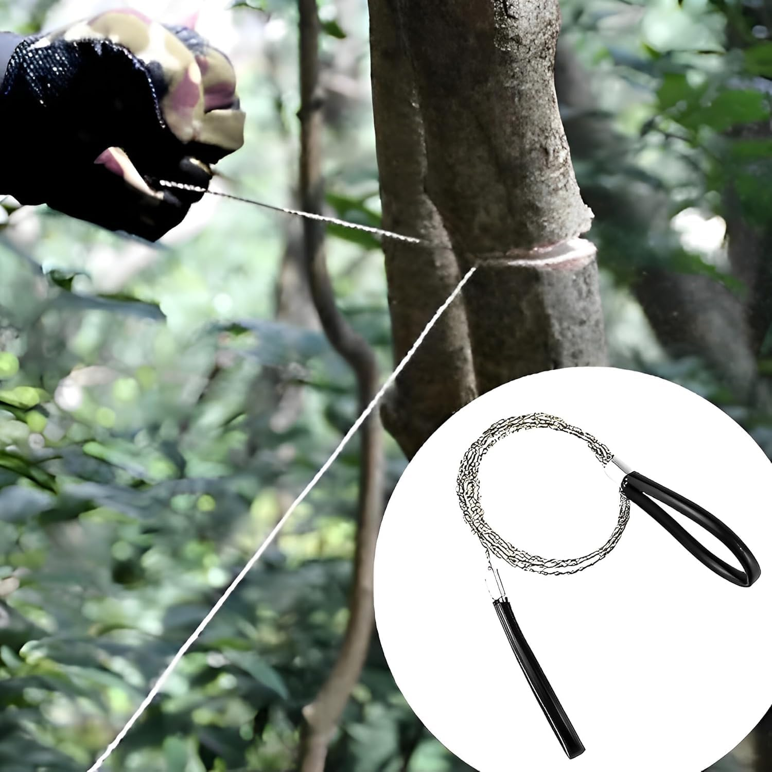 PVC Pipe Cable Saw Stainless Steel Wire Saw, 2Pcs Metal Wire Saw Emergency Survival Saw PVC Pipe Cable Saw,Hand Pocket String Rope Saw PVC Pipe Cable Saw,Pvc Pipe Cable Saw Stainless Steel Wire Saw