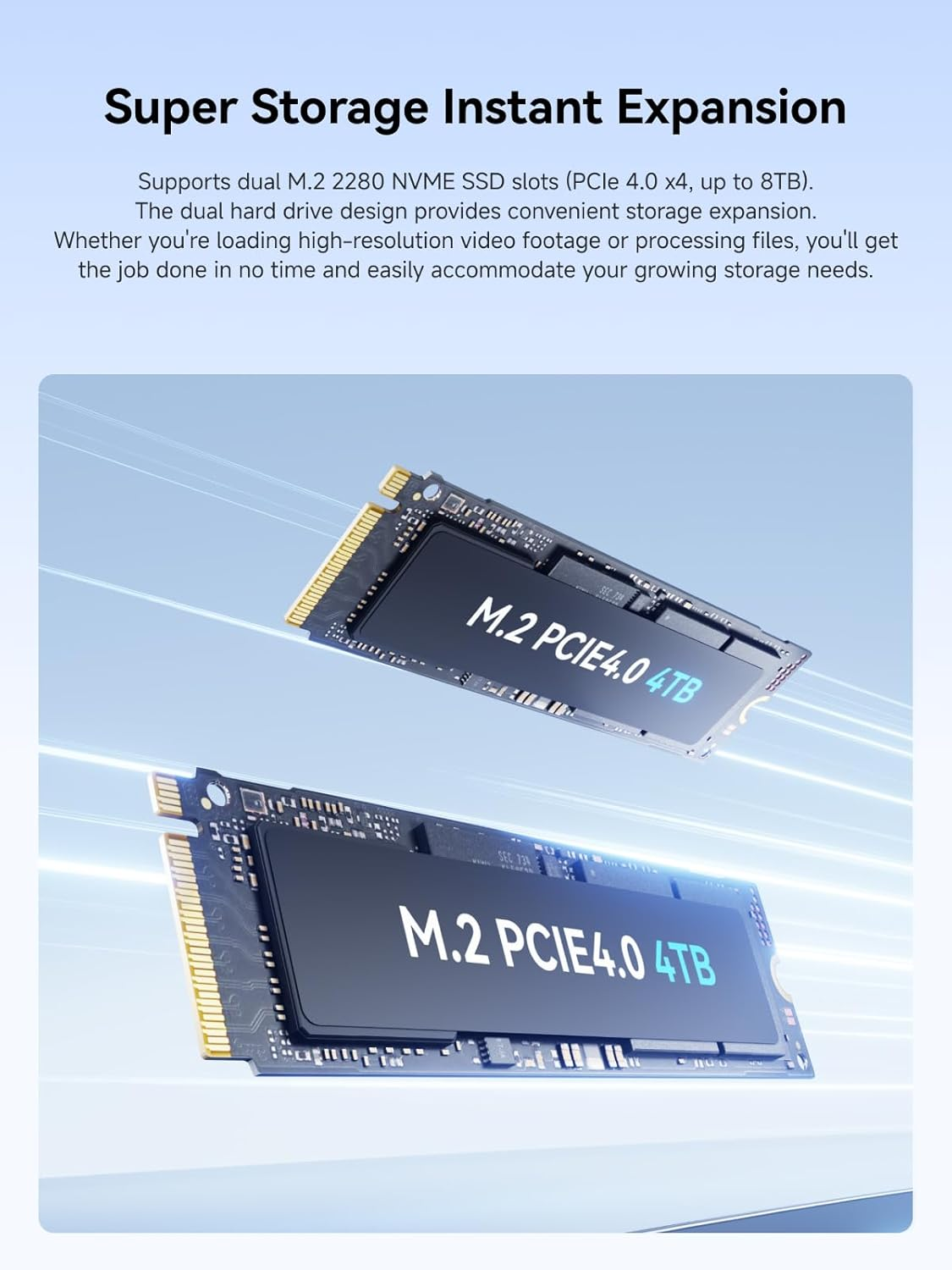 MINISFORUM Elite Mini M1-1295 Mini PC, Intel Core I9-12950Hx (16C/24T, Turbo up to 5.0Ghz), 32GB RAM 1TB SSD, HDMI 2.1/DP 1.4/USB-C, LAN 2.5Gbe, 4X USB-A, Wi-Fi 6E, BT 5.2 image number 2