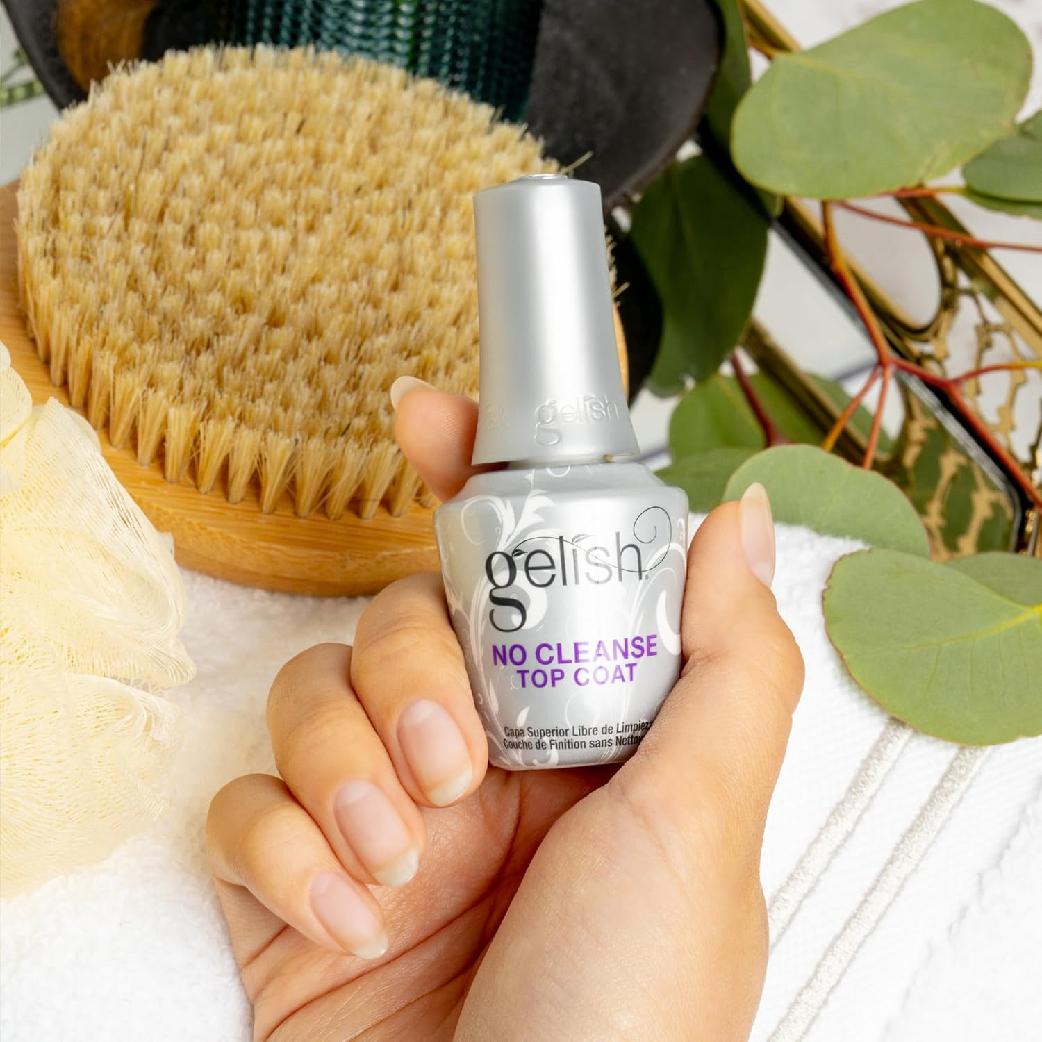 Gelish No Cleanse Top Coat Gel Polish, 15 Ml image number 2