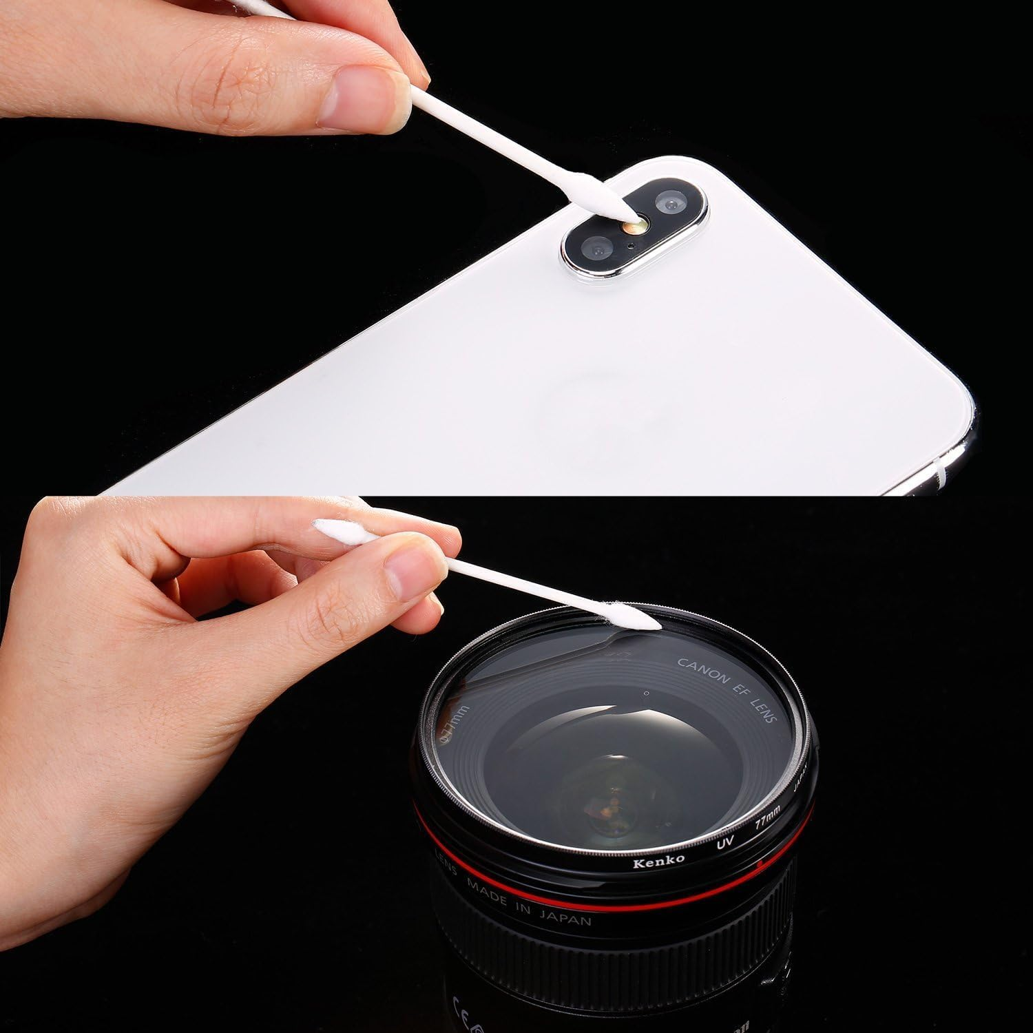 Pointed Cotton Swabs Compatible with Q Tips Double Precision Tips Cotton Buds with Cardboard Stick for Makeup 400Pcs image number 2