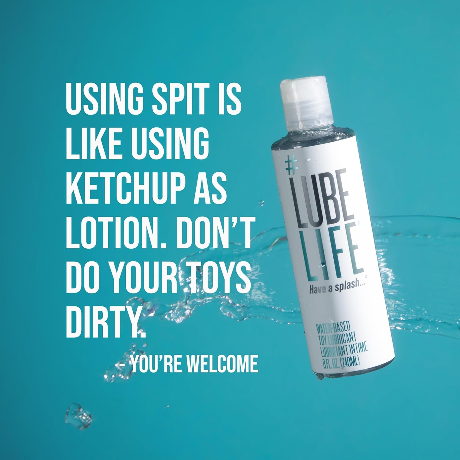#Lubelife Water Based Toy Lubricant, Natural Hypoallergenic Toy-Safe Lube, 8 Fl Oz (Non-Staining and Compatible with Most Toy Materials) image number 5