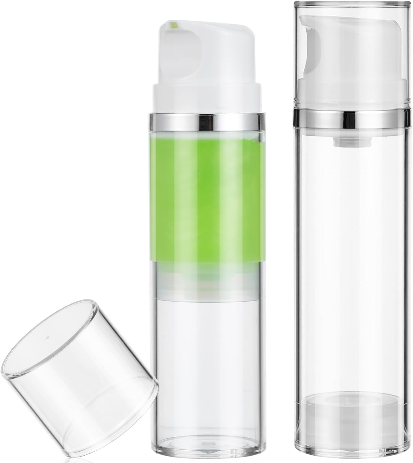 Totority Airless Pump Bottles 2Pcs 150Ml ABS Refillable Lotion Container for Travel Skincare and Cream Storage image number 4