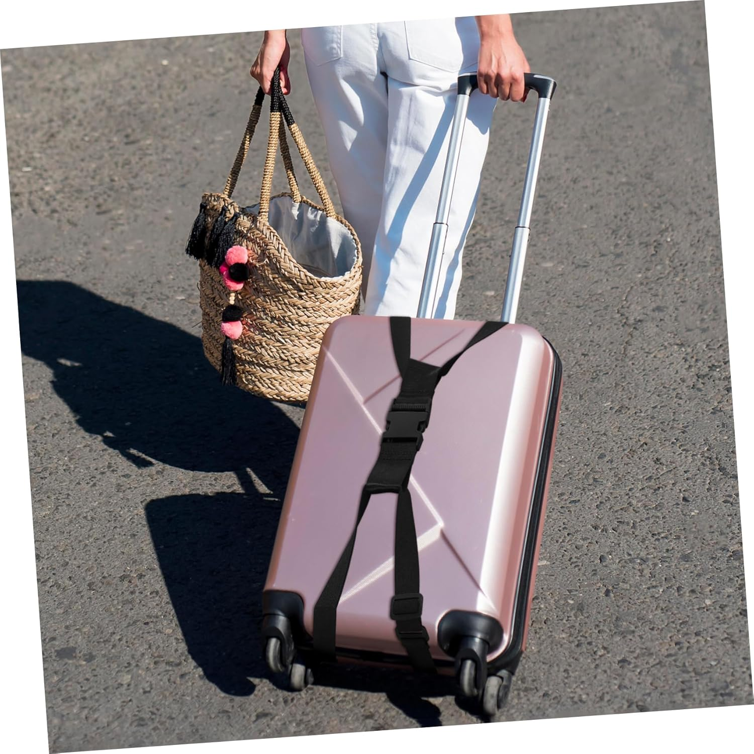 Healvian Elastic Luggage Straps Bag Straps Luggage Belt Buckle for Suitcases Travel image number 4