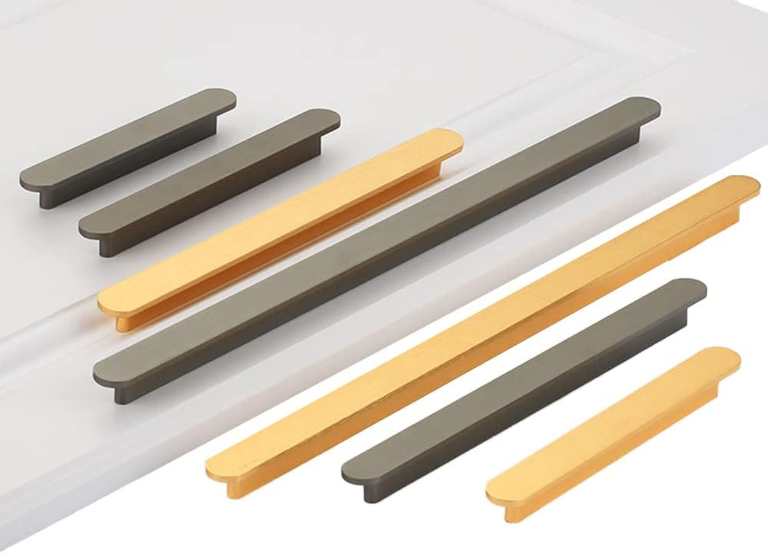 Door Handles, 4Pcs Vintage Cabinet Handles, 128Mm Antique Bow Drawer Pulls, Furniture Door Pull Handles for Kitchen Cabinet, Dressers, Cupboard, Door, Wooden Gates (Gold) image number 4