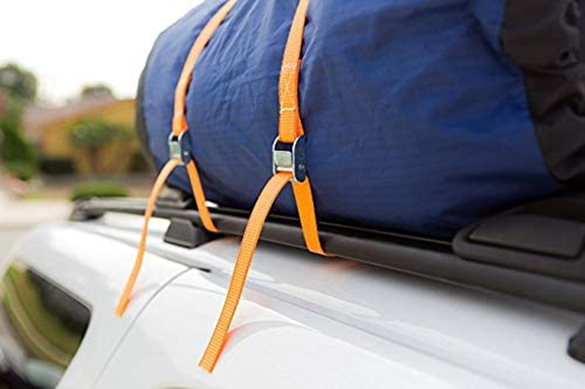 Lashing Straps 2' X 1" Black Tie down Straps up to 600Lbs, 6 Pack (Yellow) image number 5