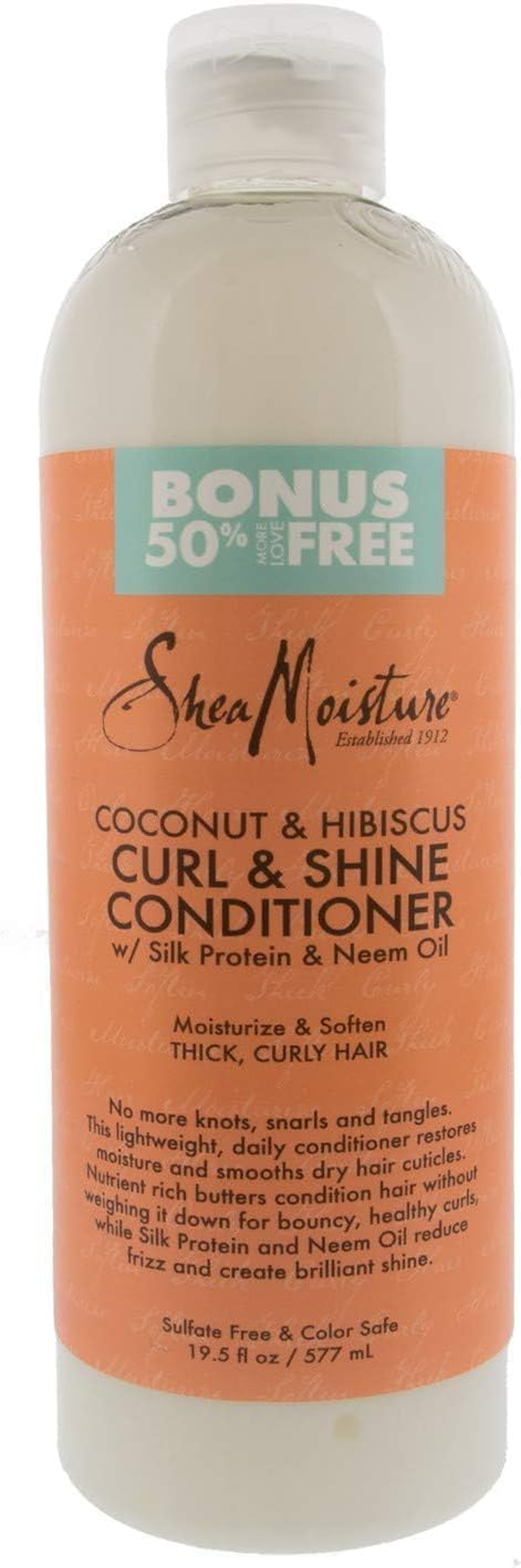 Shea Moisture Coconut and Hibiscus Curl and Shine Conditioner, 379 Ml image number 1