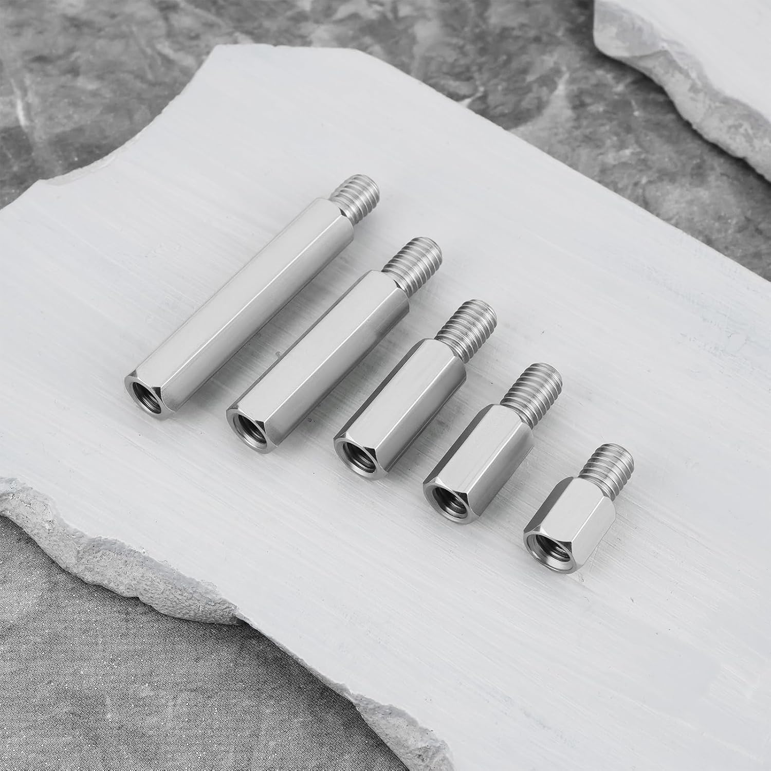 Emsea 10Pcs Single Head Stud Male-Female Hex Standoff Screws M6 10Mm 15Mm 20Mm 30Mm 40Mm Stainless Steel PCB Standoffs Screws for Computer Circuit Board image number 2