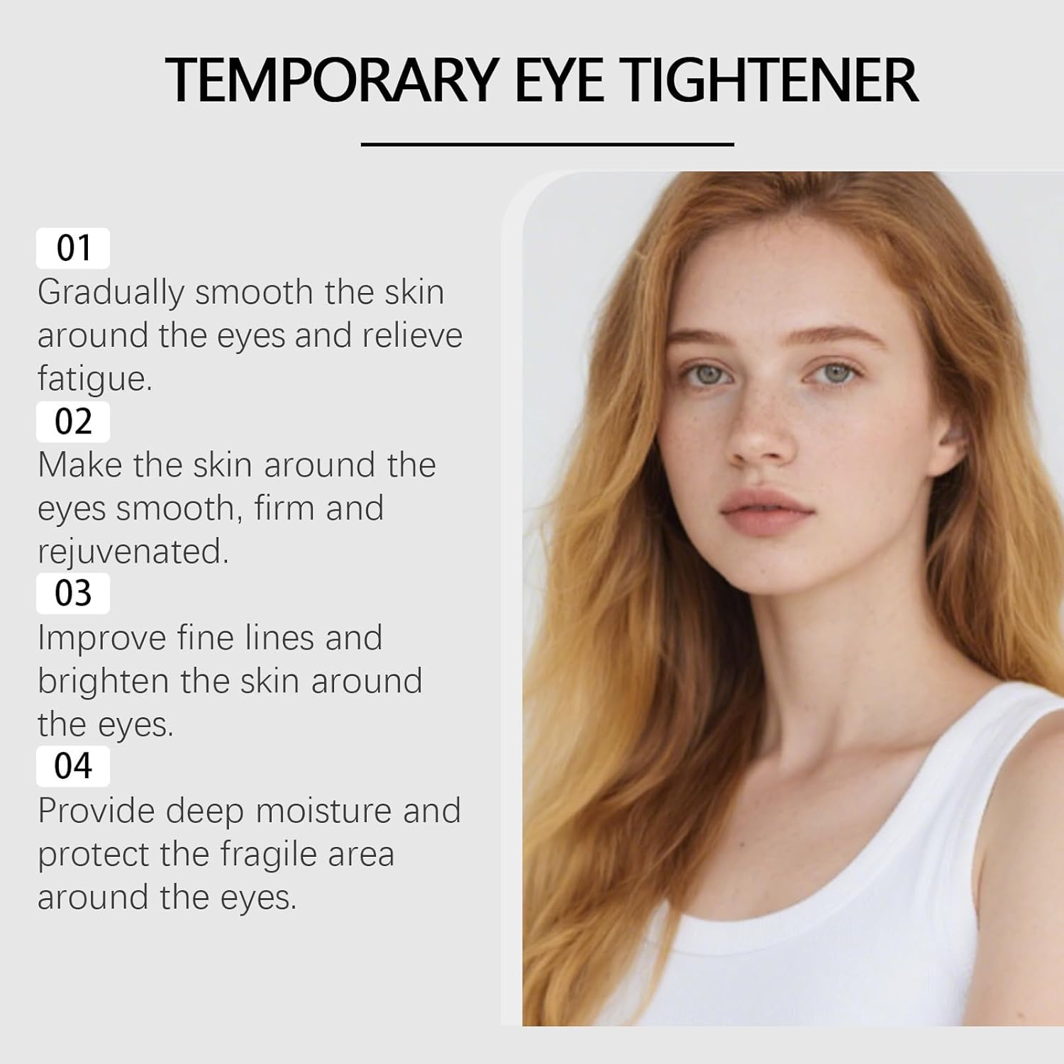 Instant Eye Tightener, No-Filter Primer, Instant Firm Temporary Removes under Eye Bags, Lifting Sagging Skin, Wrinkle Reduction, Puffiness Relief, Easy-Wear Formula with Brush image number 1